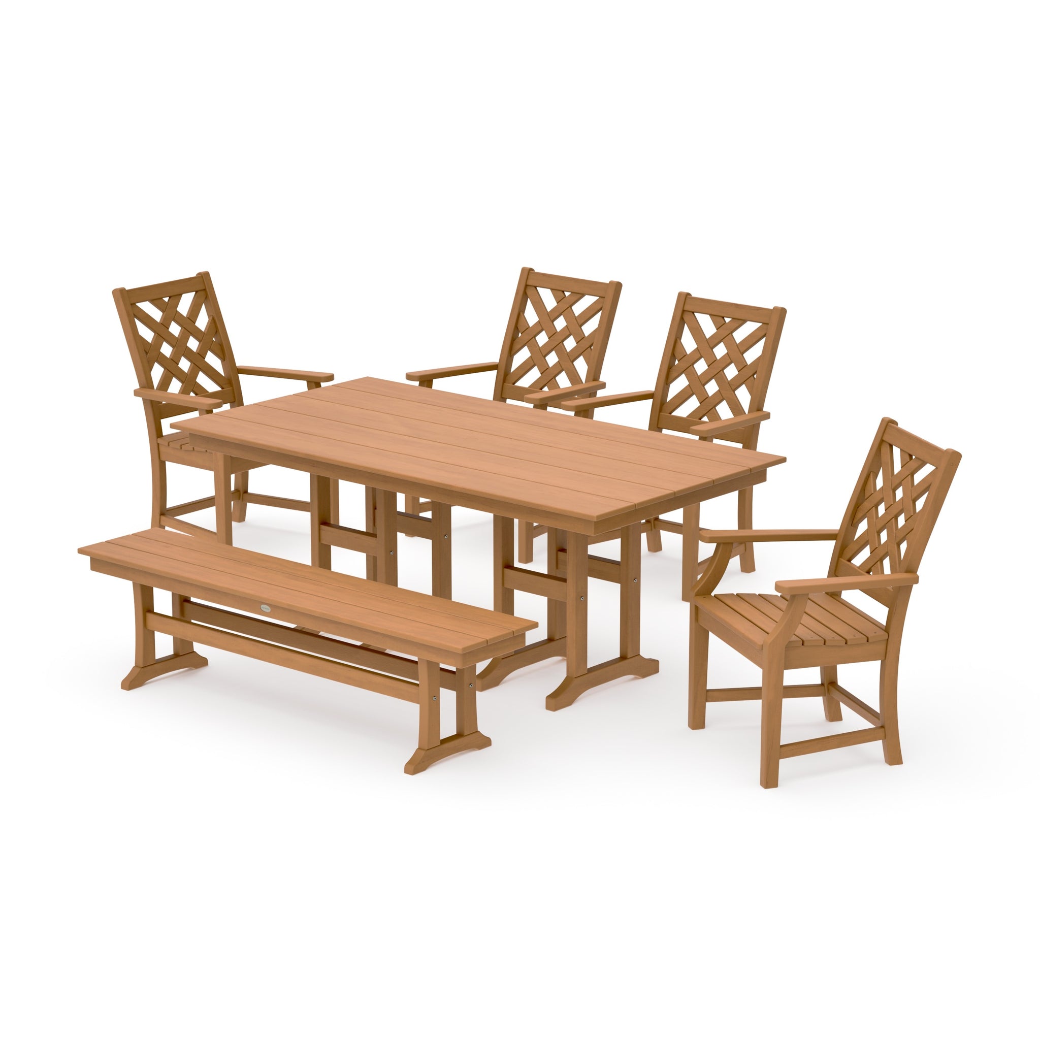 Wovendale 6-Piece Farmhouse Dining Set with Bench