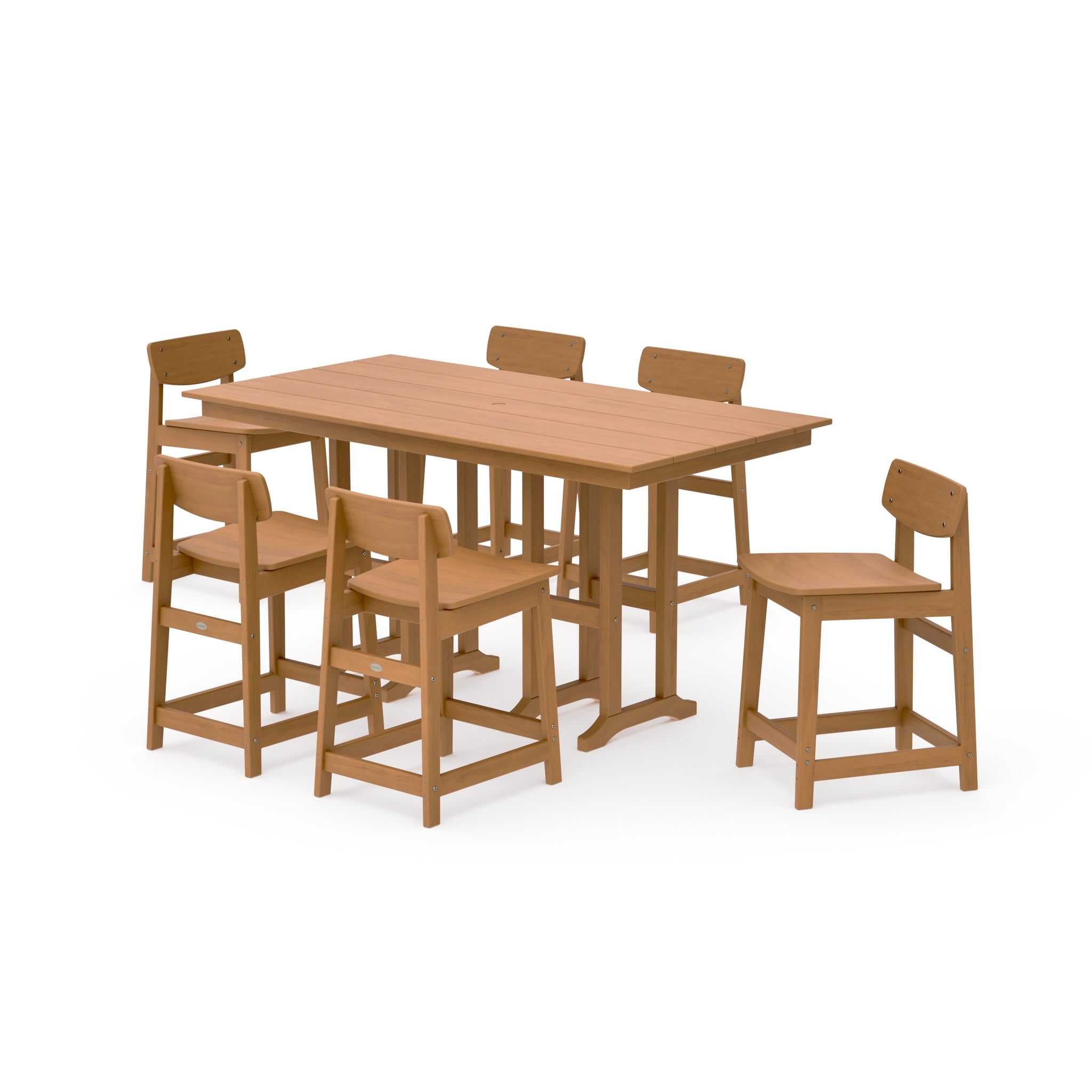 Modern Studio Urban Lowback Counter Chair 7-Piece Set