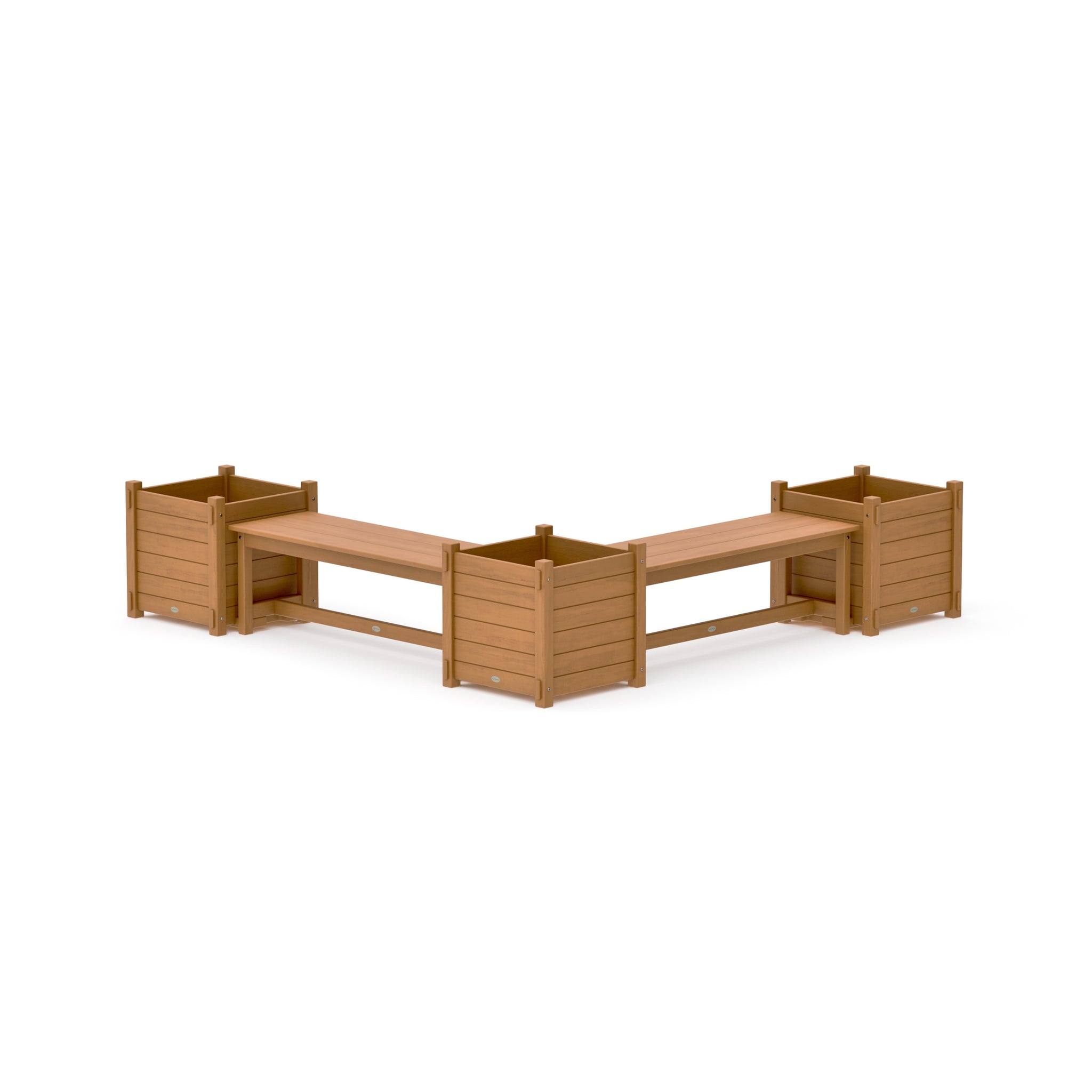 48" Nautical L- Shaped Planter Bench Corner Set - Large