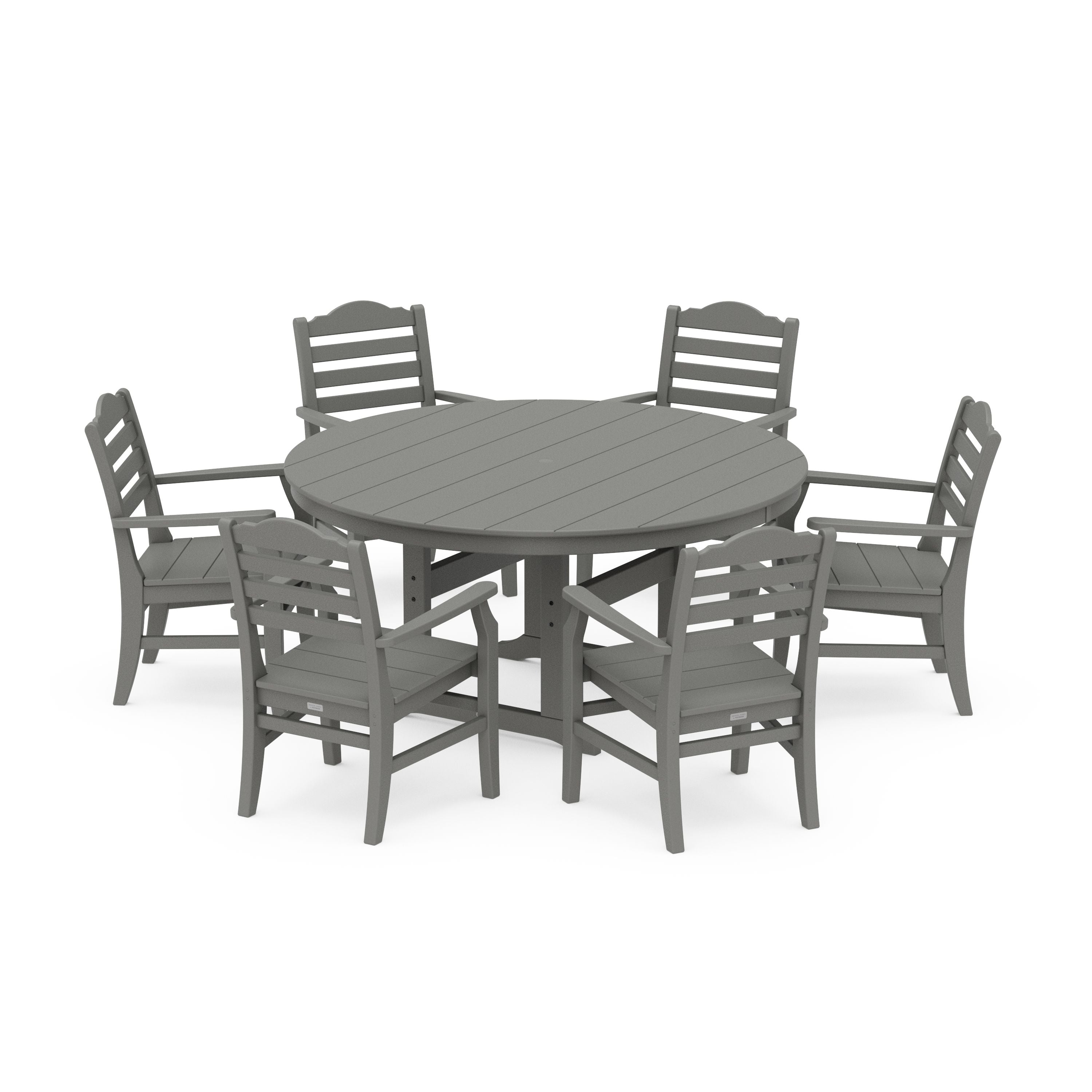 Savannah 7-Piece Arm Chair Round Farmhouse Dining Set