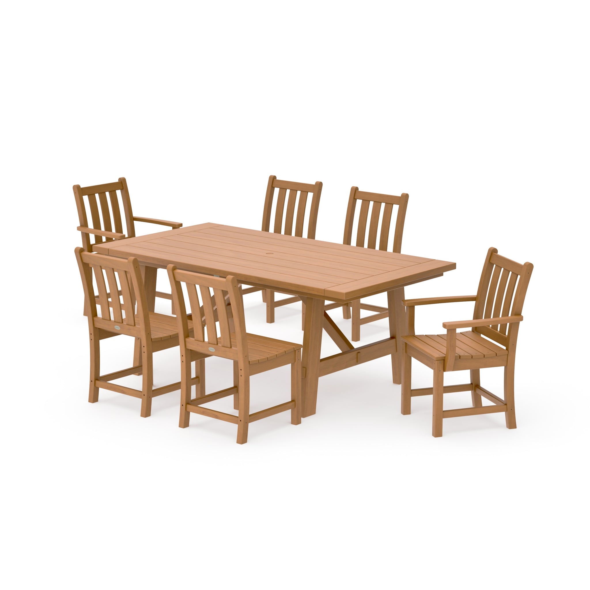 Traditional Garden 7-Piece Rustic Farmhouse Dining Set