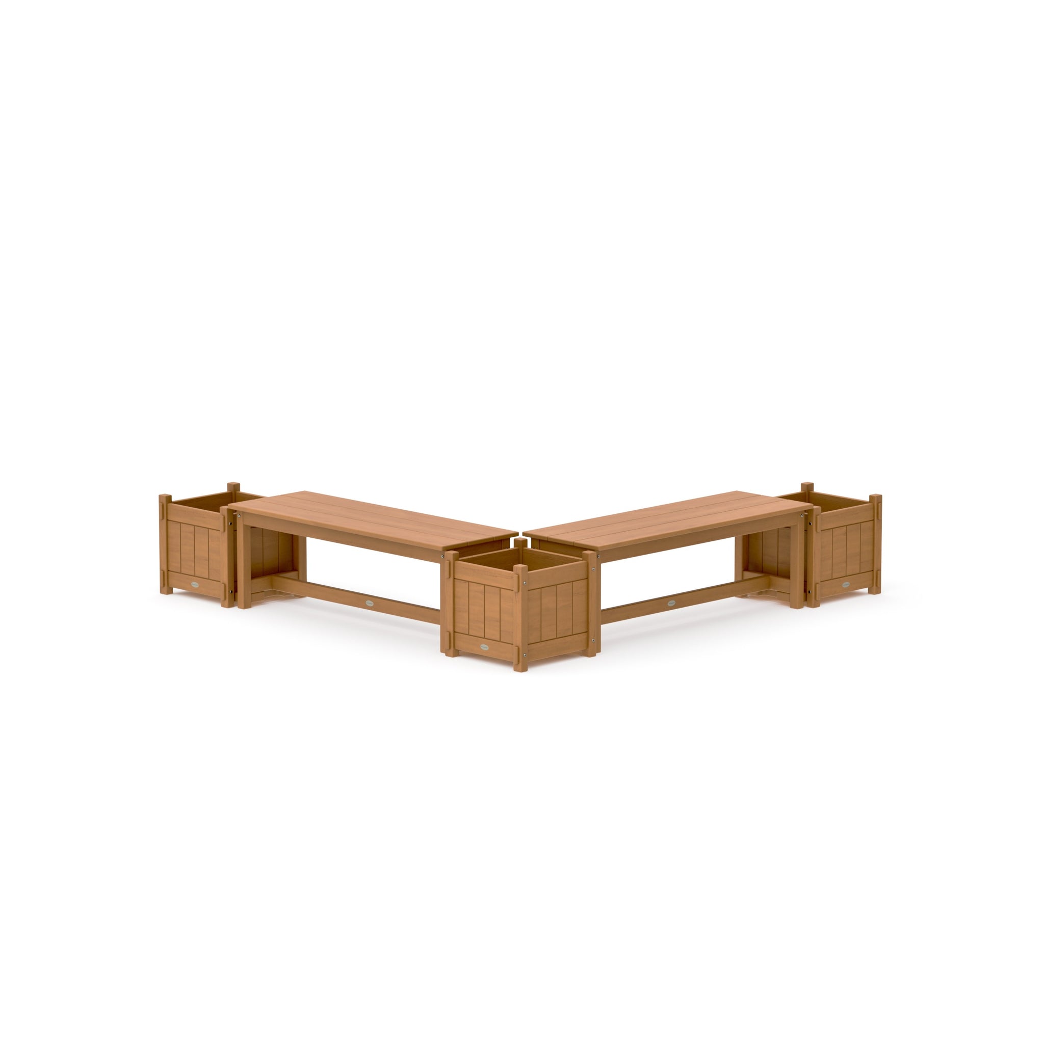 48" Vineyard L- Shaped Planter Bench Corner Set