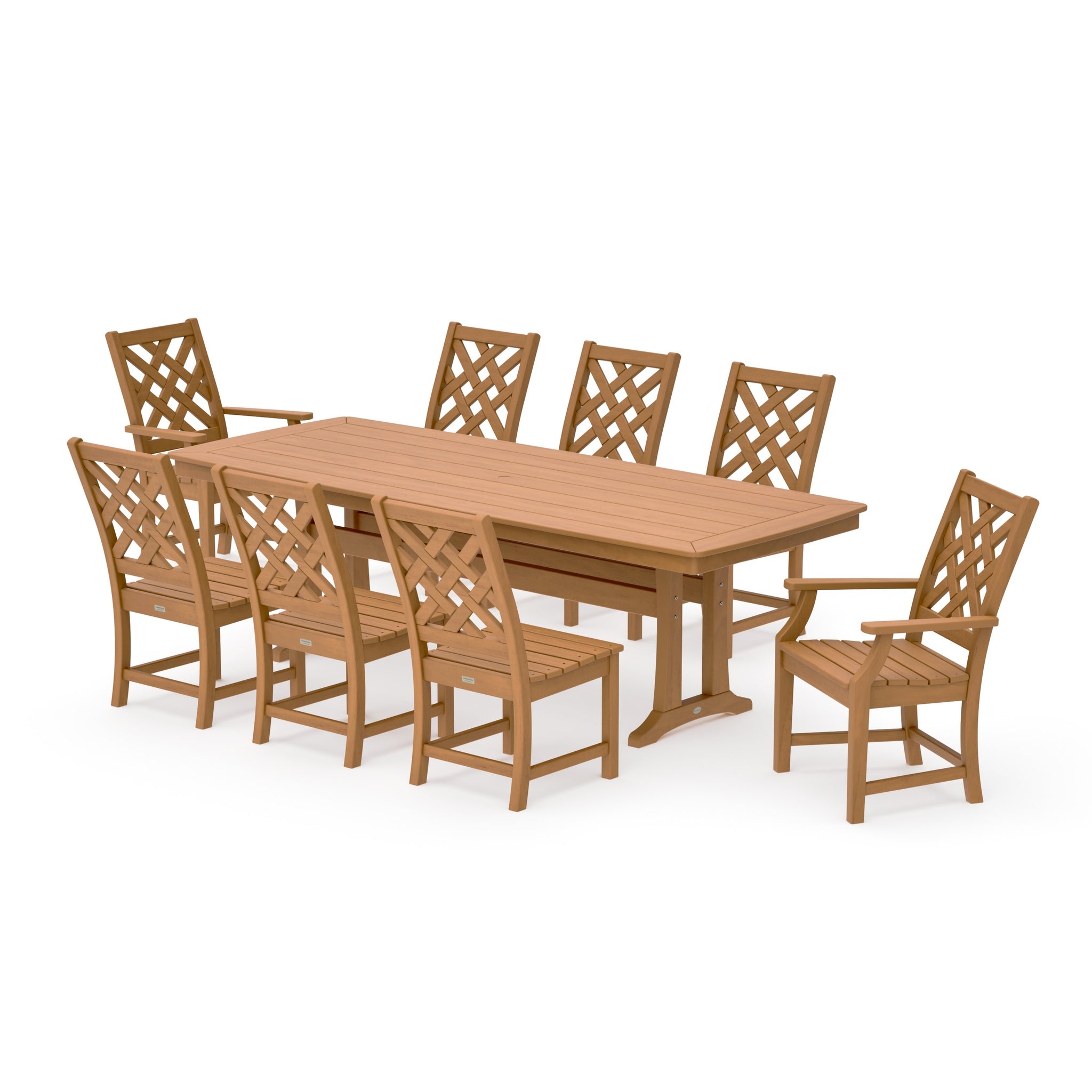 Wovendale 9-Piece Dining Set with Trestle Legs