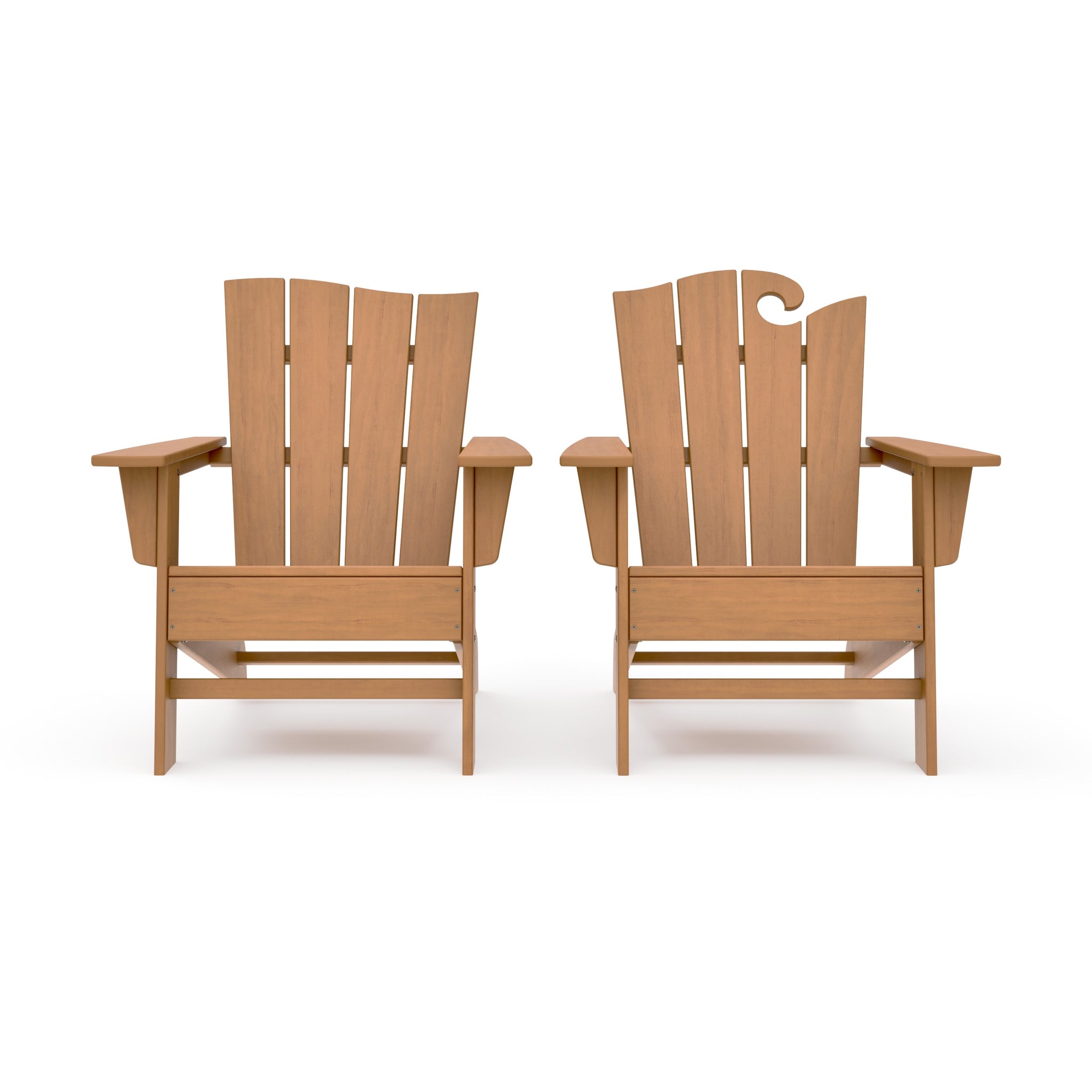 Wave 2-Piece Adirondack Set with The Wave Chair Left