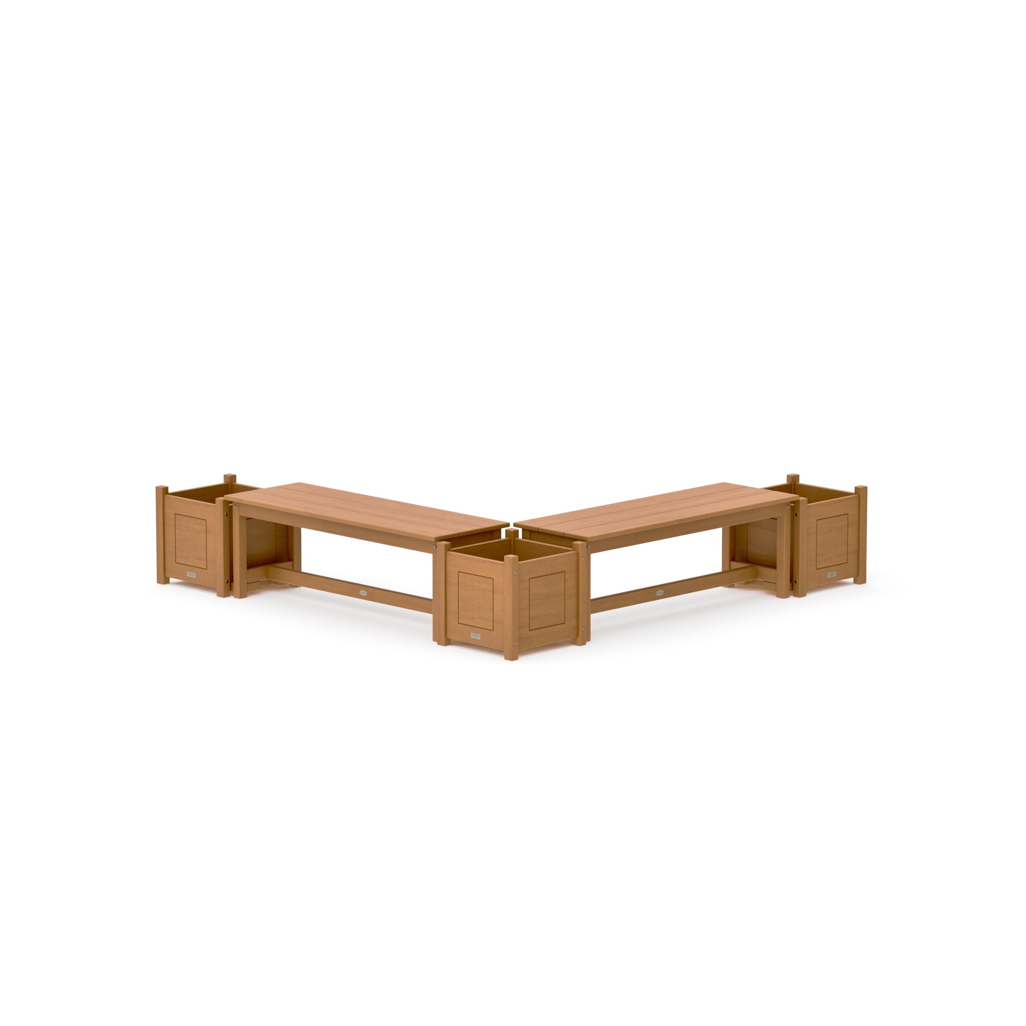 48" Country Living L- Shaped Planter Bench Corner Set