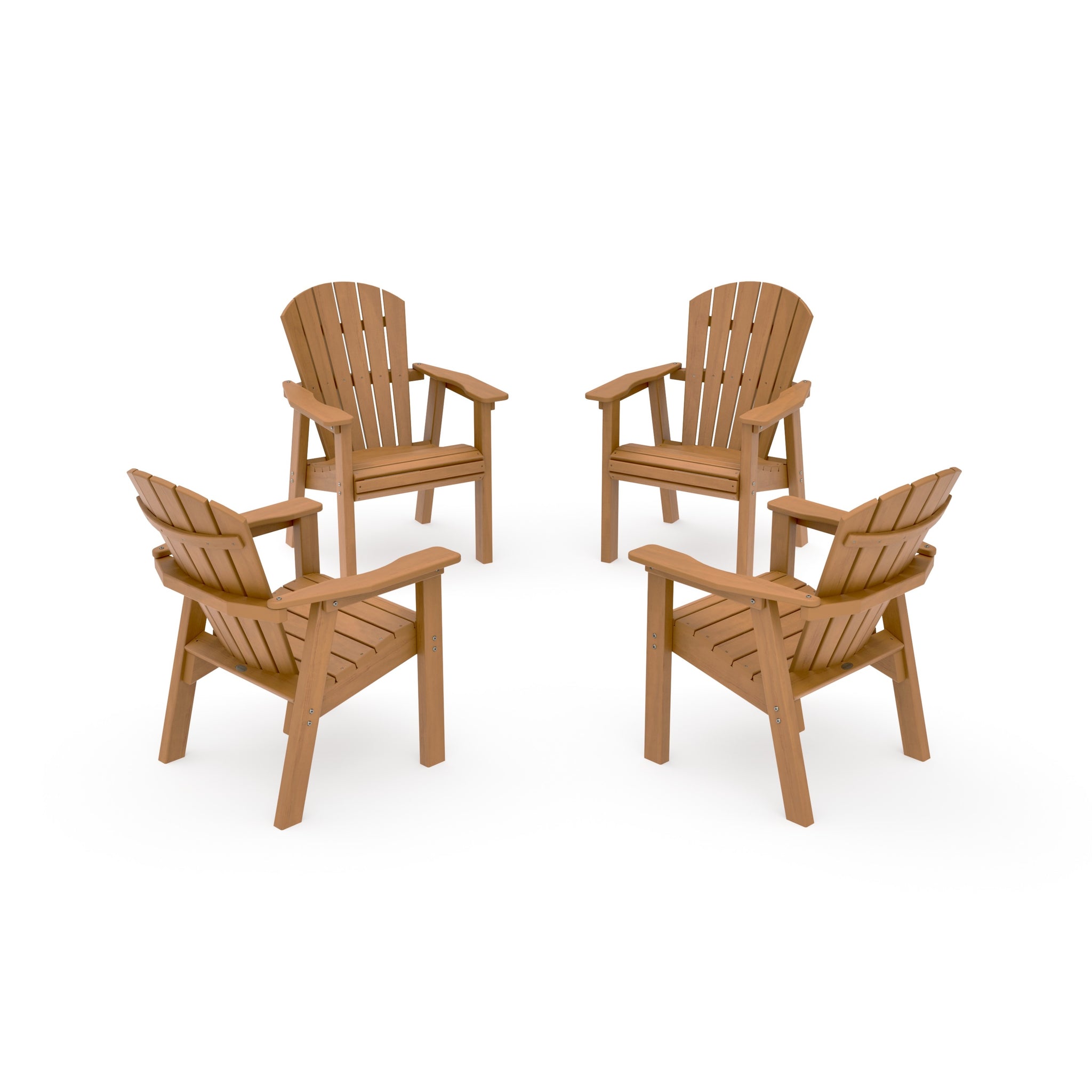 Seashell 4-Piece Upright Adirondack Conversation Set