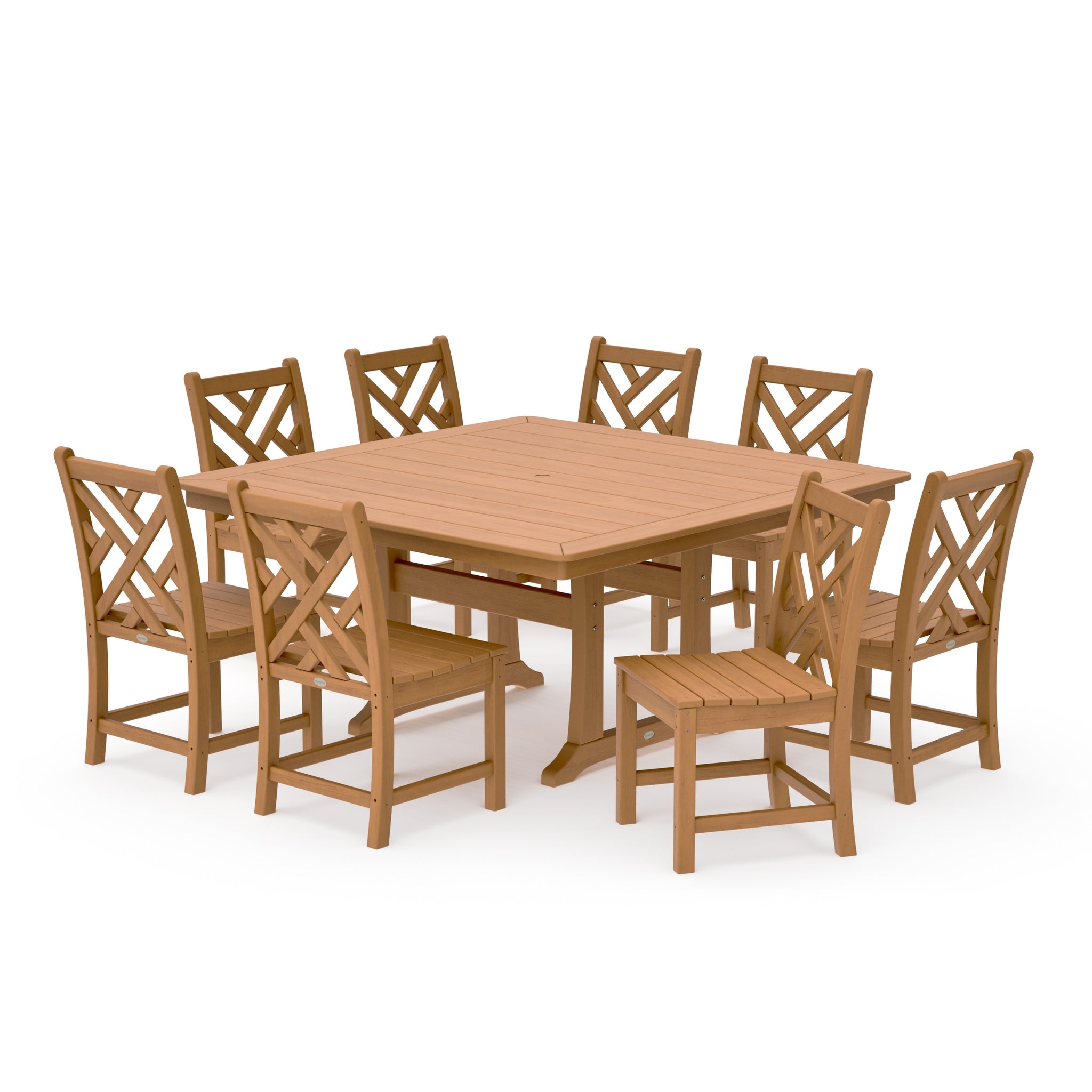 Chippendale 9-Piece Nautical Trestle Dining Set
