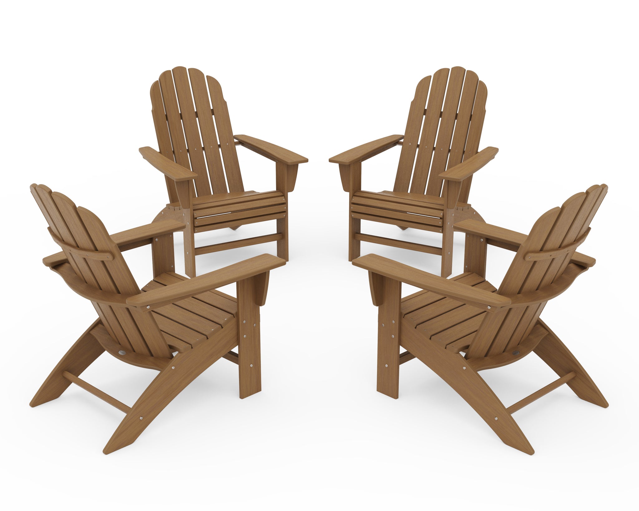 4-Piece Vineyard Curveback Adirondack Chair Conversation Set