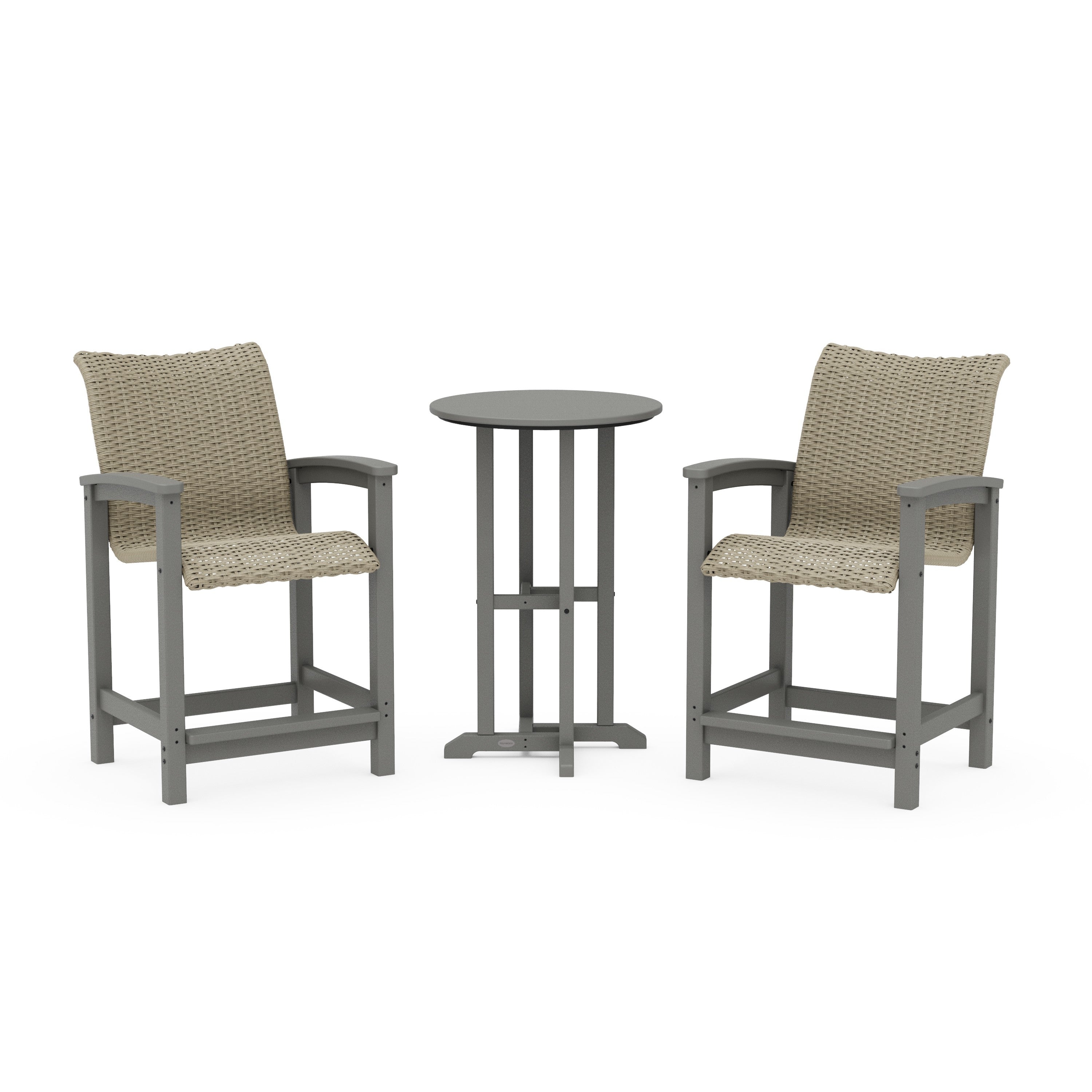 Coastal Woven 3-Piece Farmhouse Counter Set