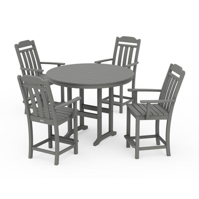 Cottage 5-Piece Round Farmhouse Counter Set