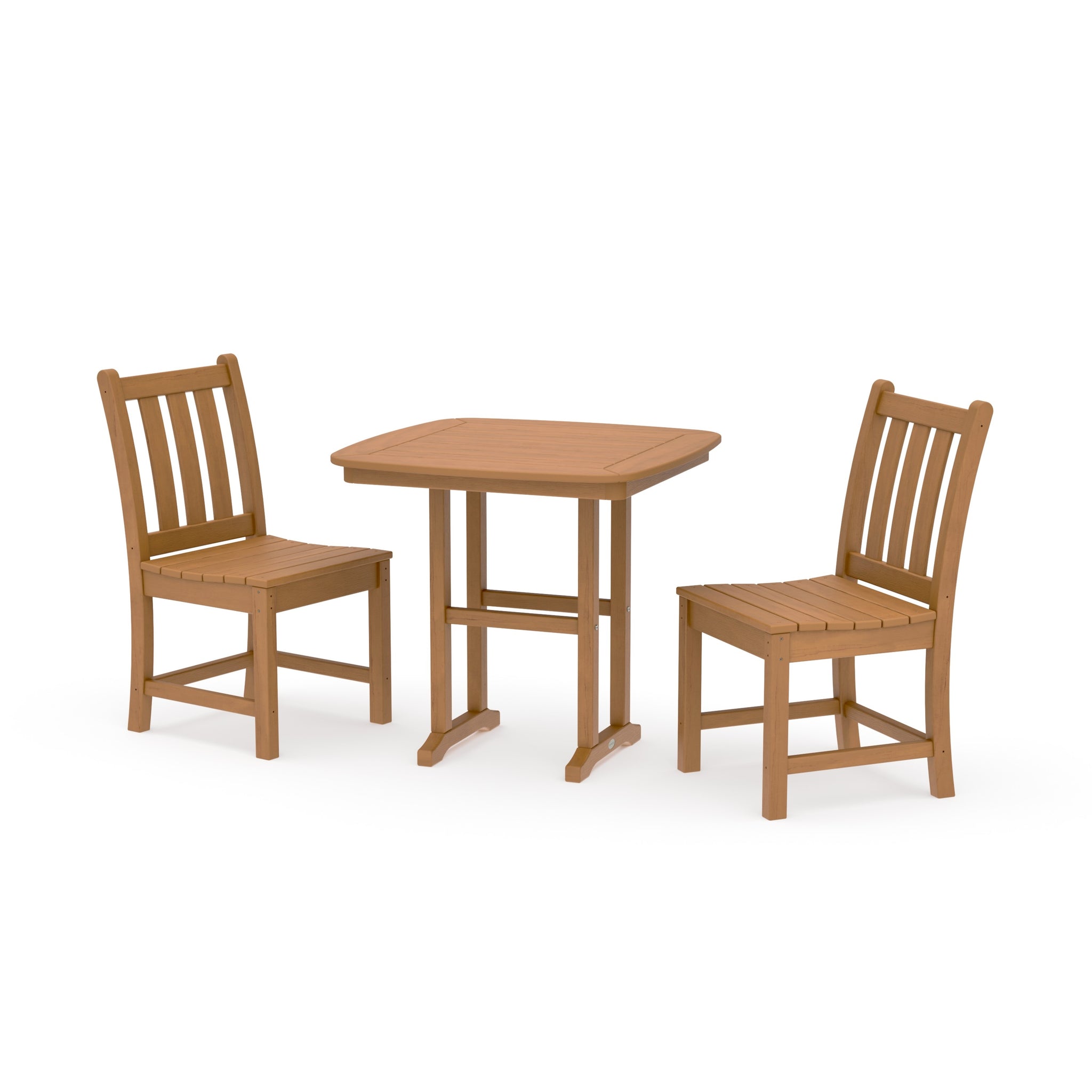 Traditional Garden Side Chair 3-Piece Dining Set