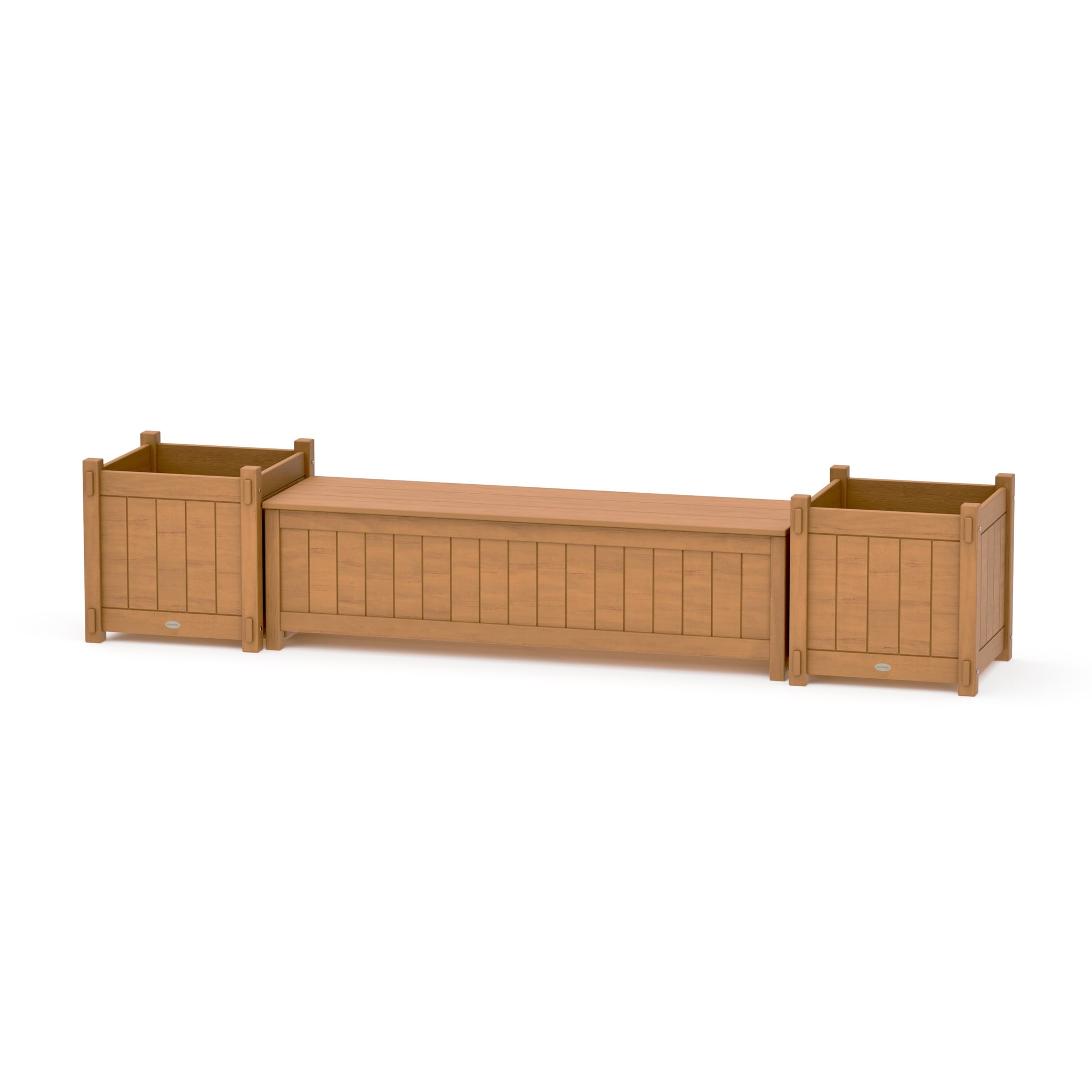 60" Vineyard Straight Planter Storage Bench Set- Large