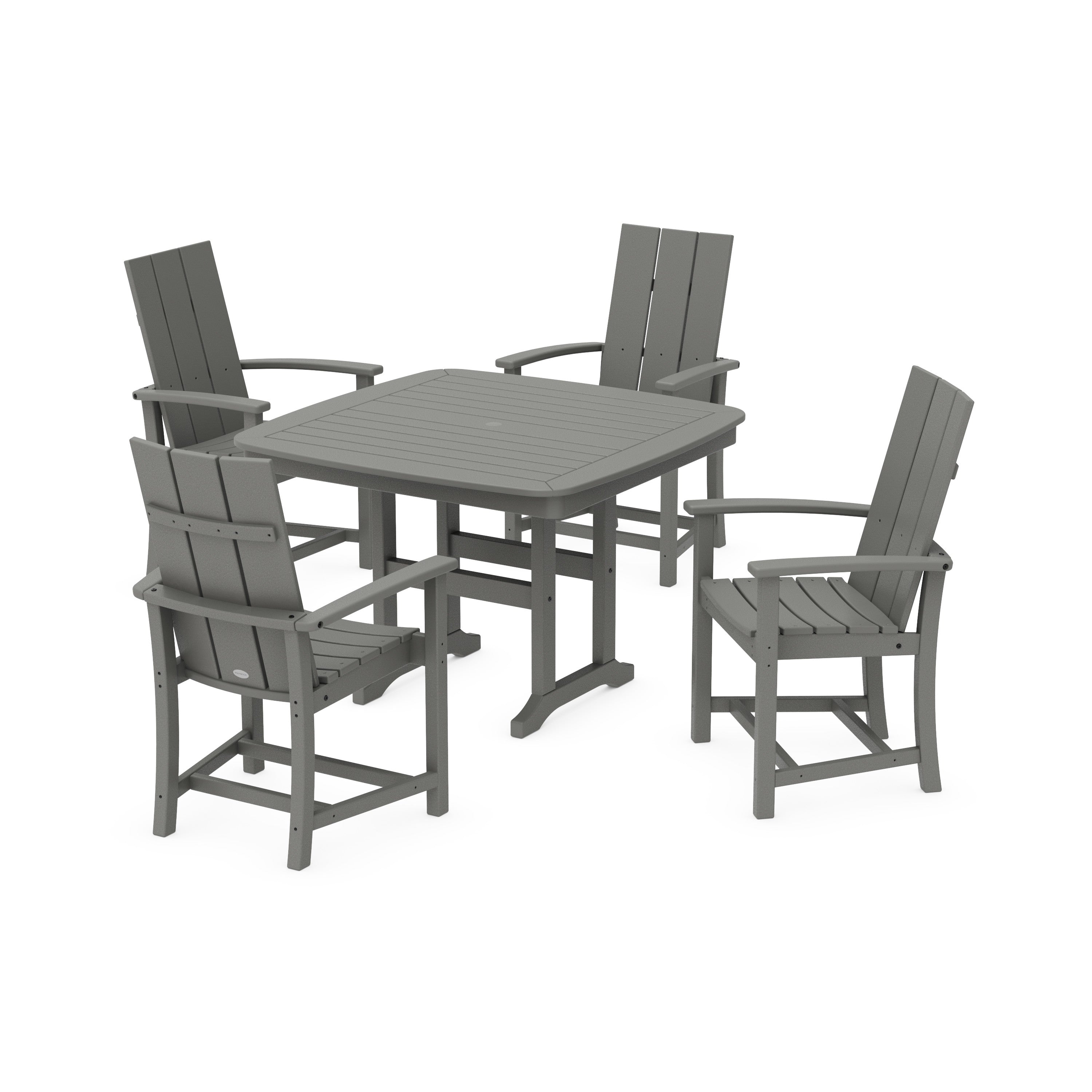 Modern Adirondack 5-Piece Dining Set with Trestle Legs