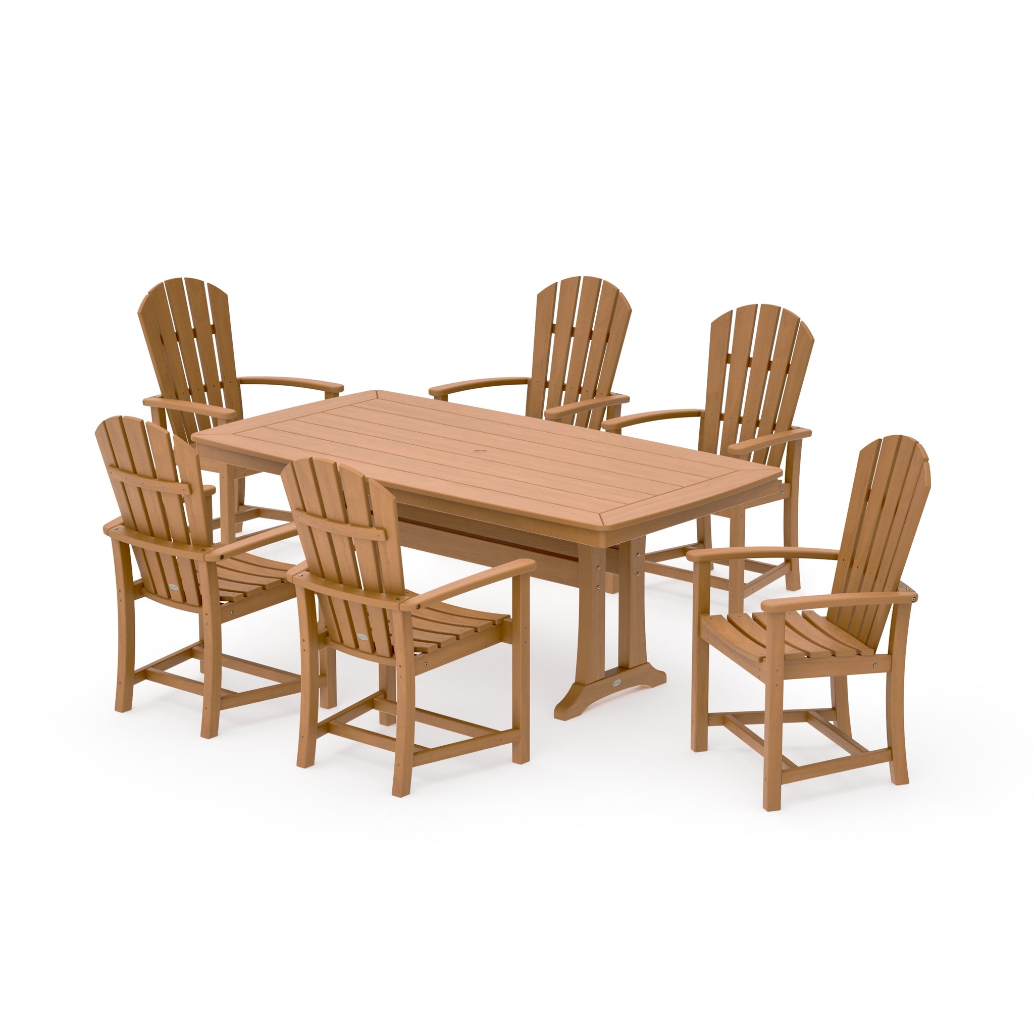 Palm Coast 7-Piece Dining Set with Trestle Legs