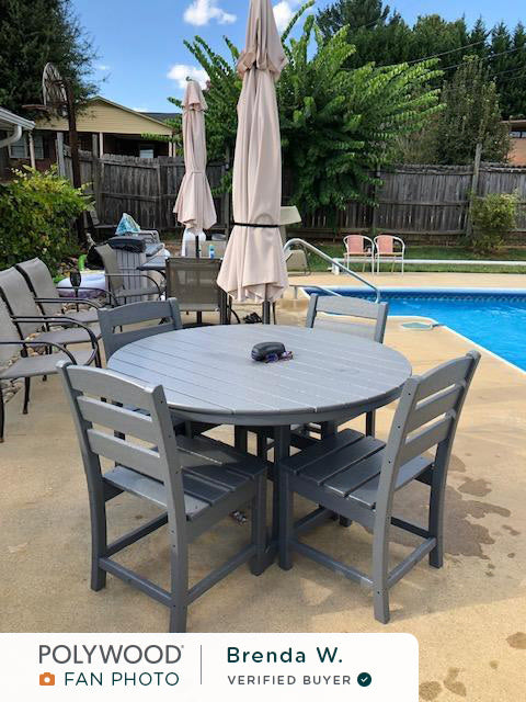 Lakeside 5-Piece Round Farmhouse Side Chair Dining Set