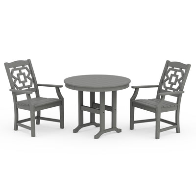 Chinoiserie 3-Piece Farmhouse Dining Set