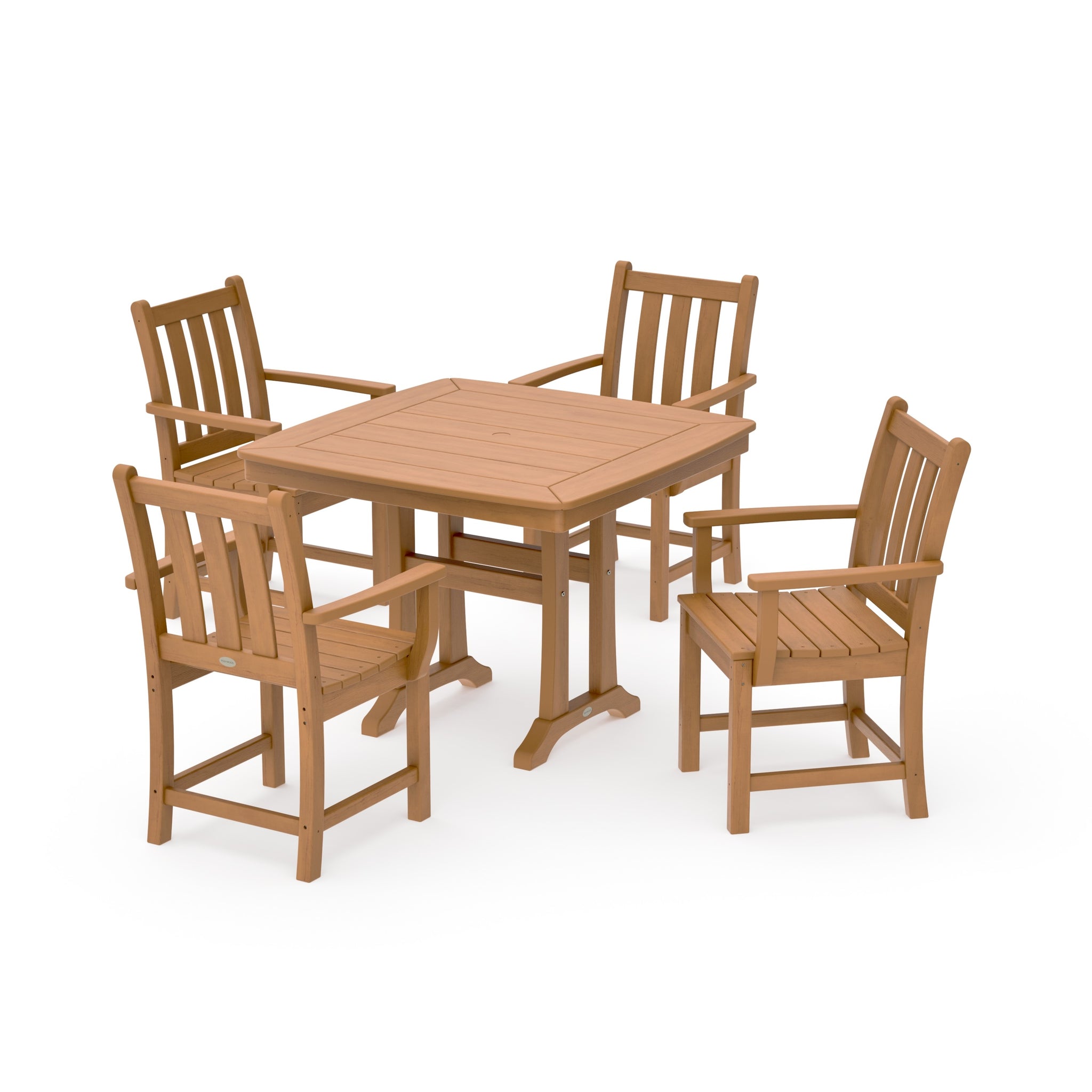 Traditional Garden 5-Piece Dining Set with Trestle Legs