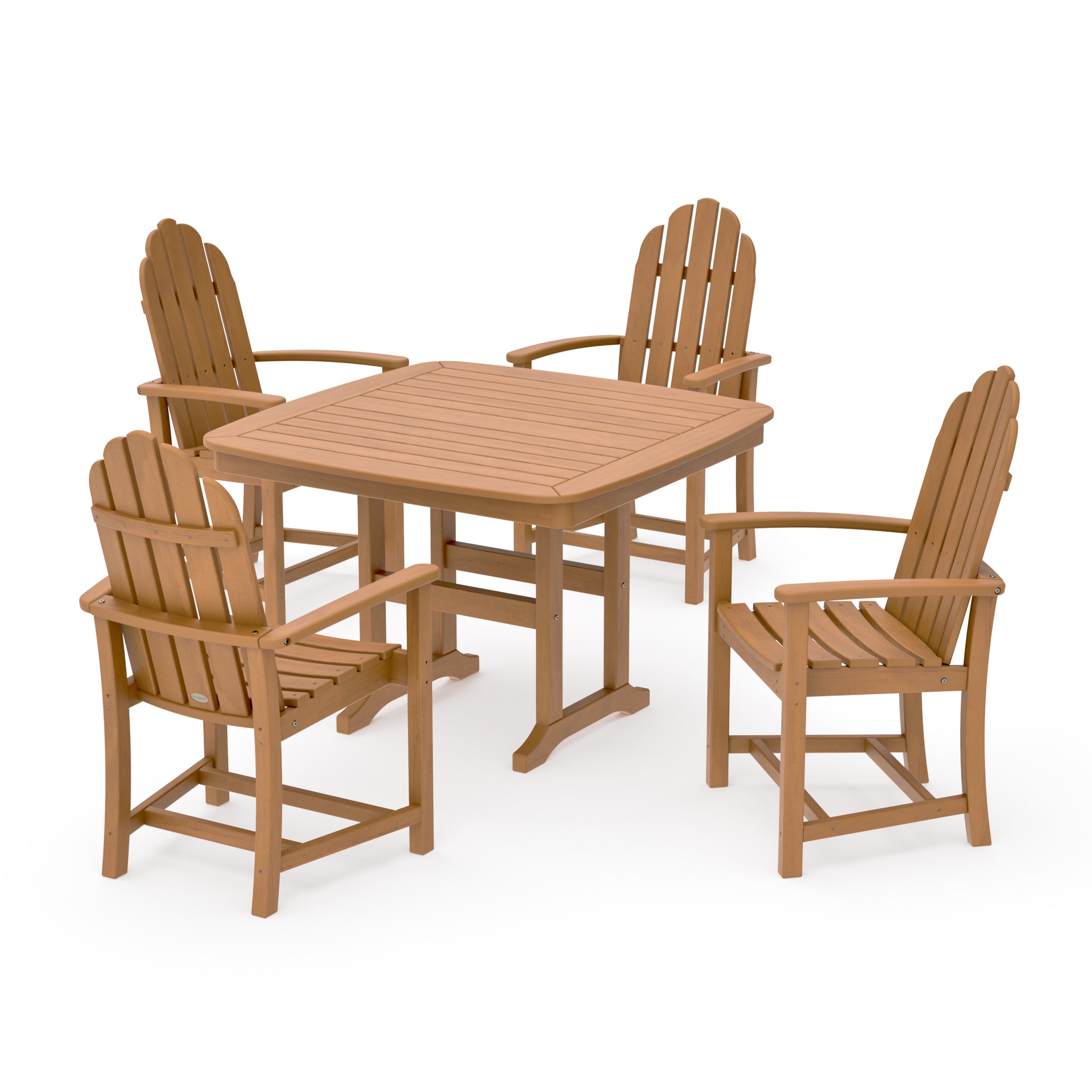 Classic Adirondack 5-Piece Dining Set with Trestle Legs