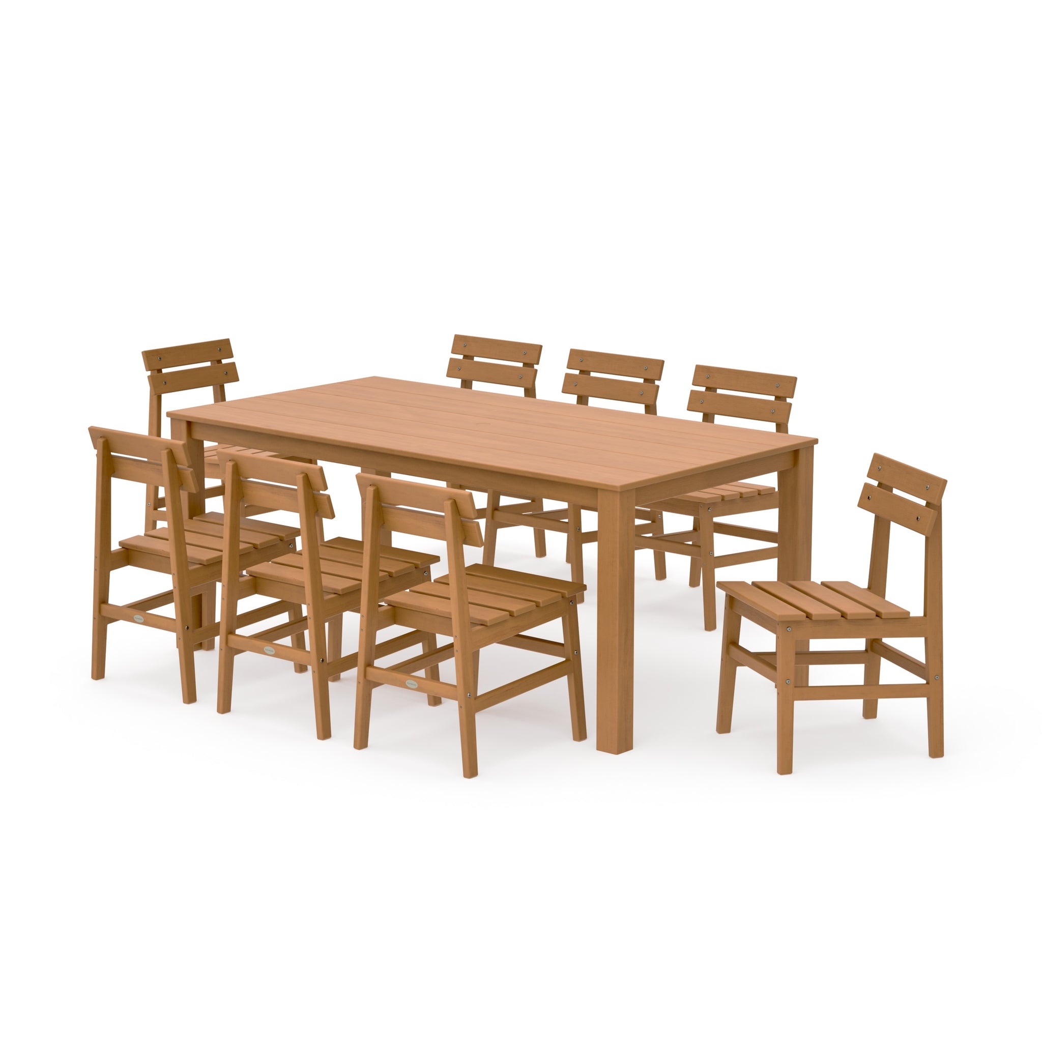 Modern Studio Plaza Chair 9-Piece Parsons Dining Set