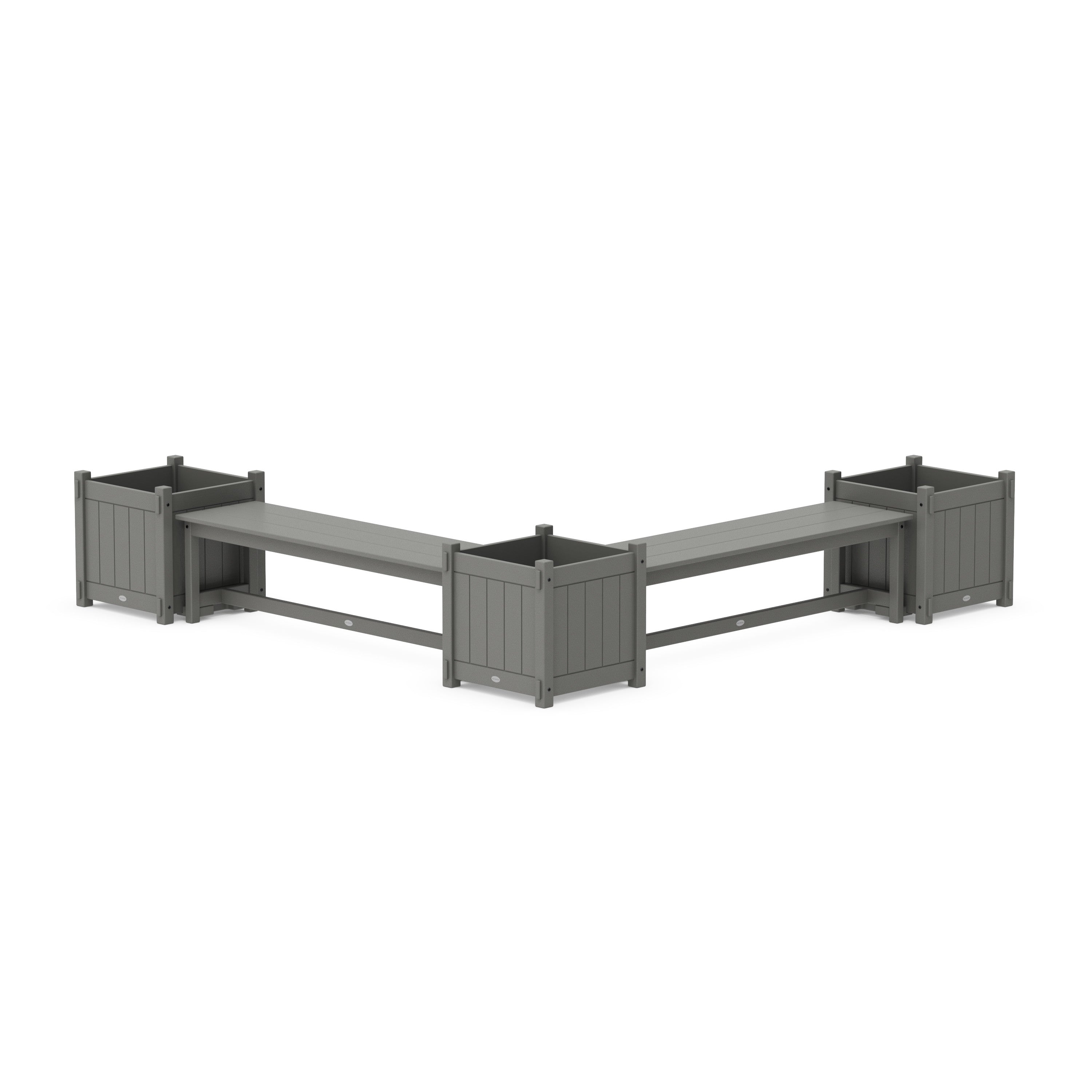 60" Vineyard L- Shaped Planter Bench Corner Set - Large