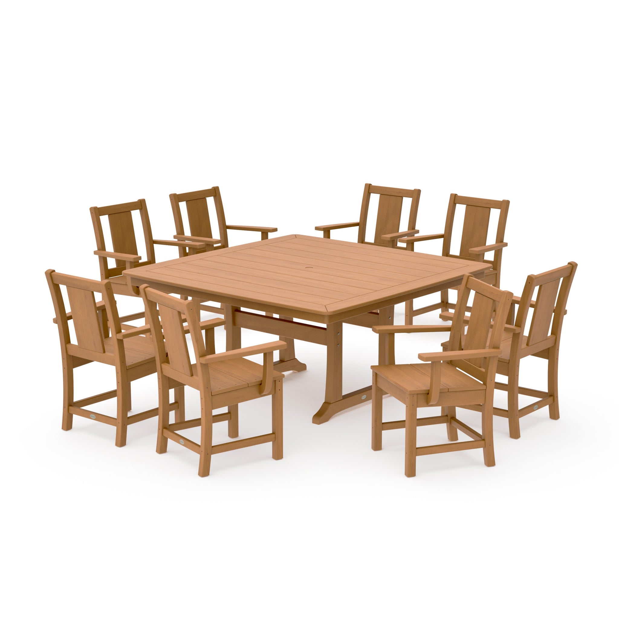Prairie 9-Piece Square Dining Set with Trestle Legs