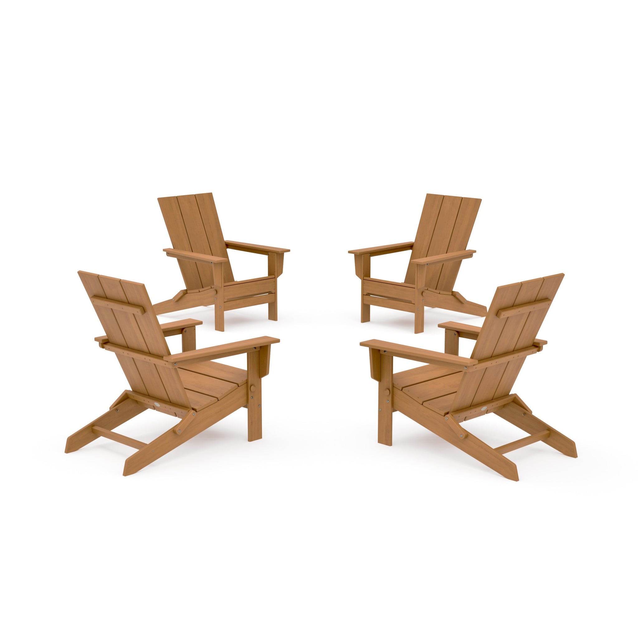 4-Piece Modern Studio Folding Adirondack Chair Conversation Set