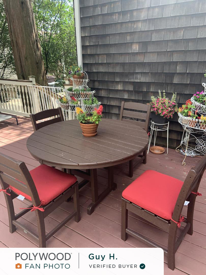 Lakeside 5-Piece Round Farmhouse Side Chair Dining Set
