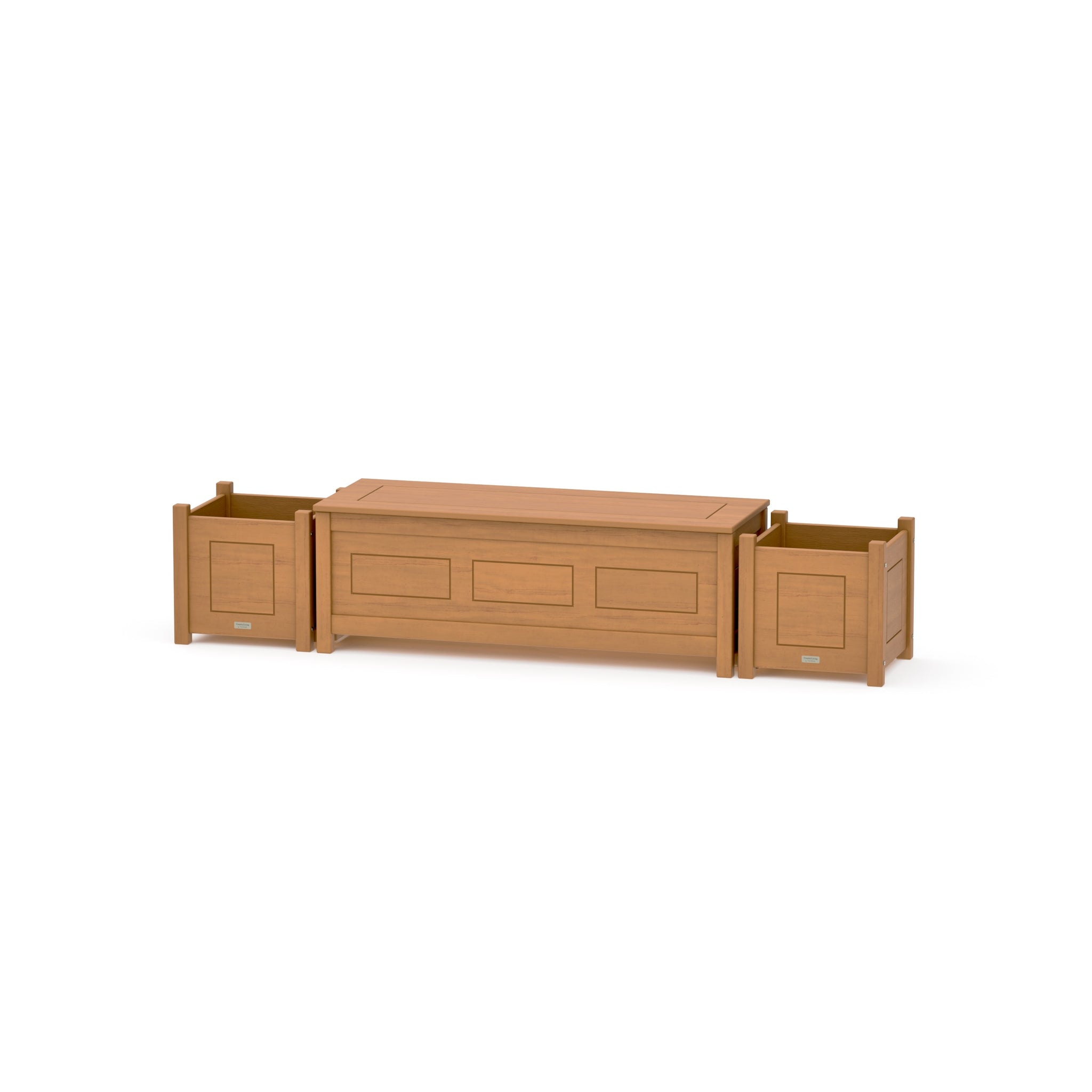 48" Country Living Straight Planter Storage Bench Set