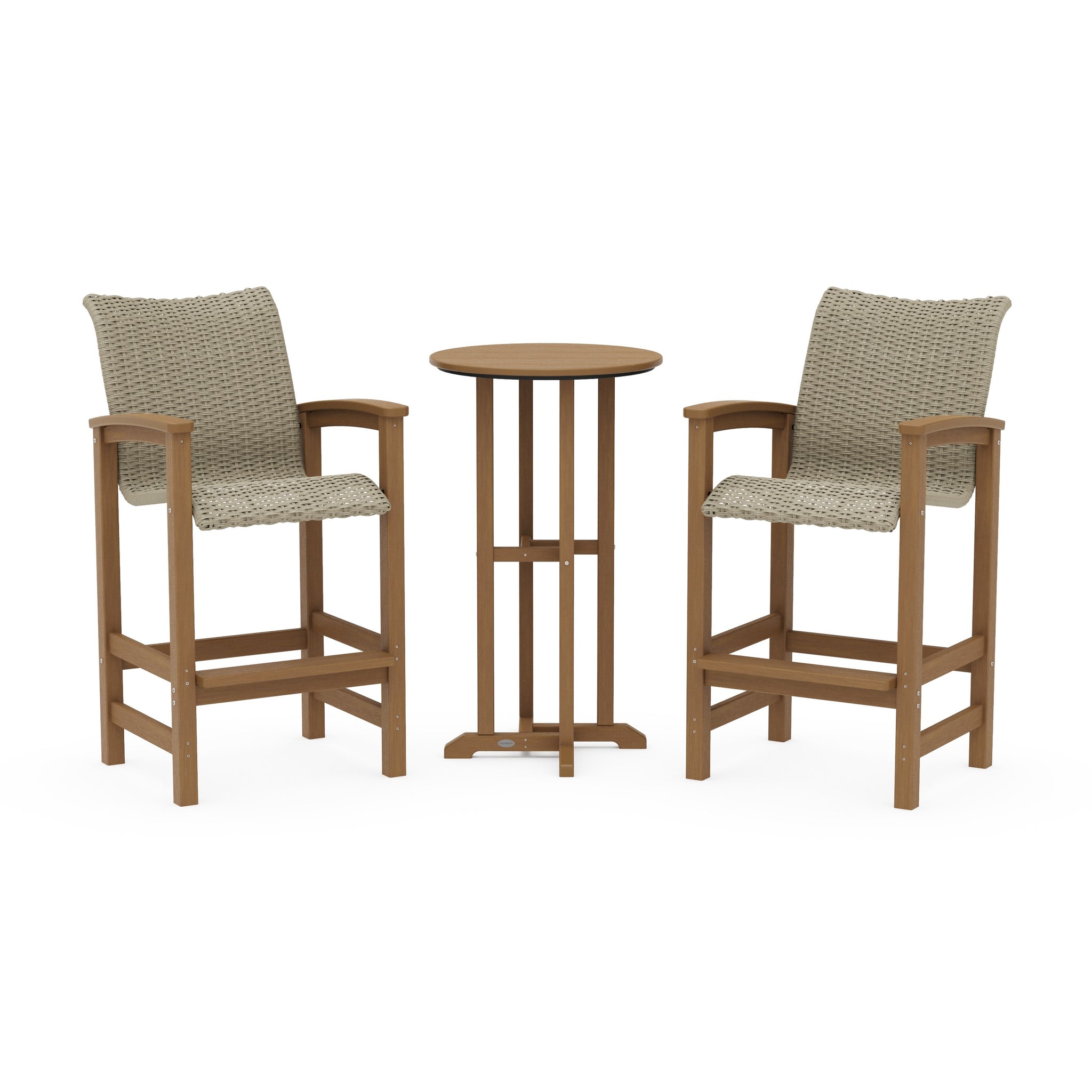 Coastal Woven 3-Piece Farmhouse Bar Set