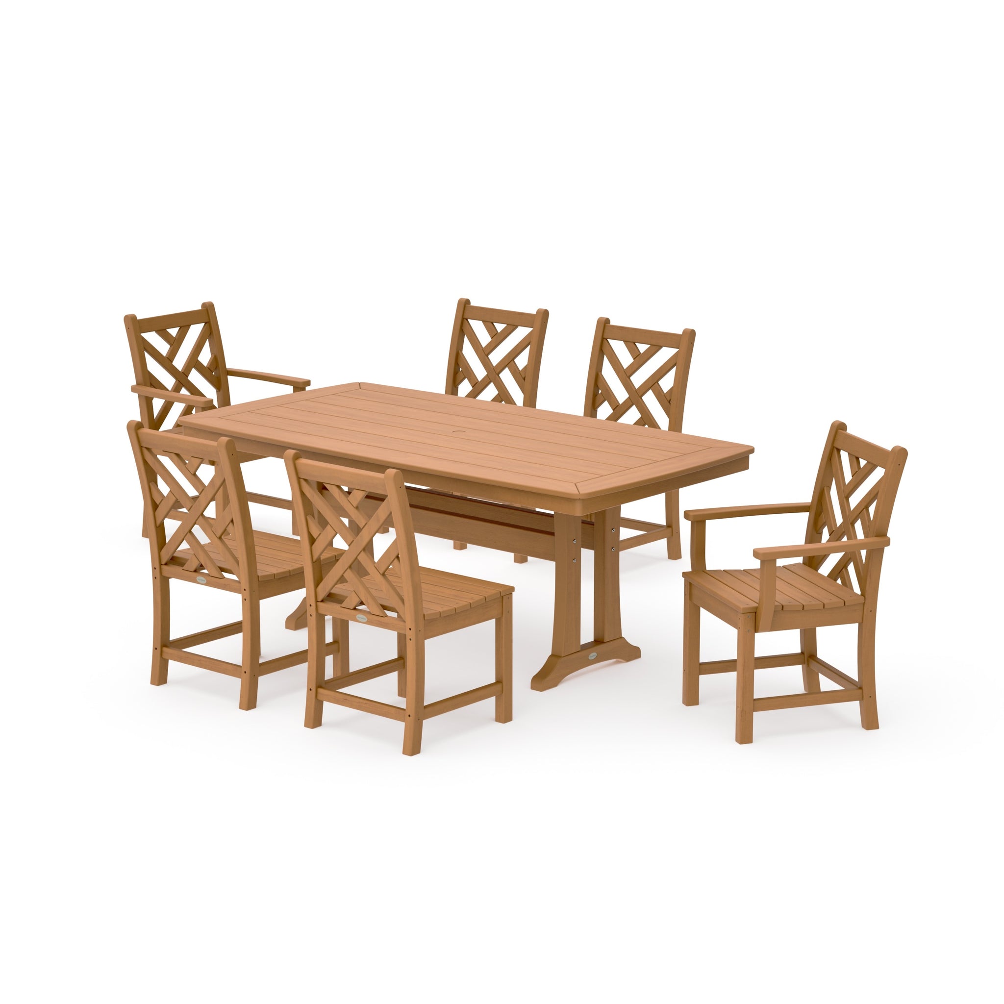 Chippendale 7-Piece Dining Set with Trestle Legs