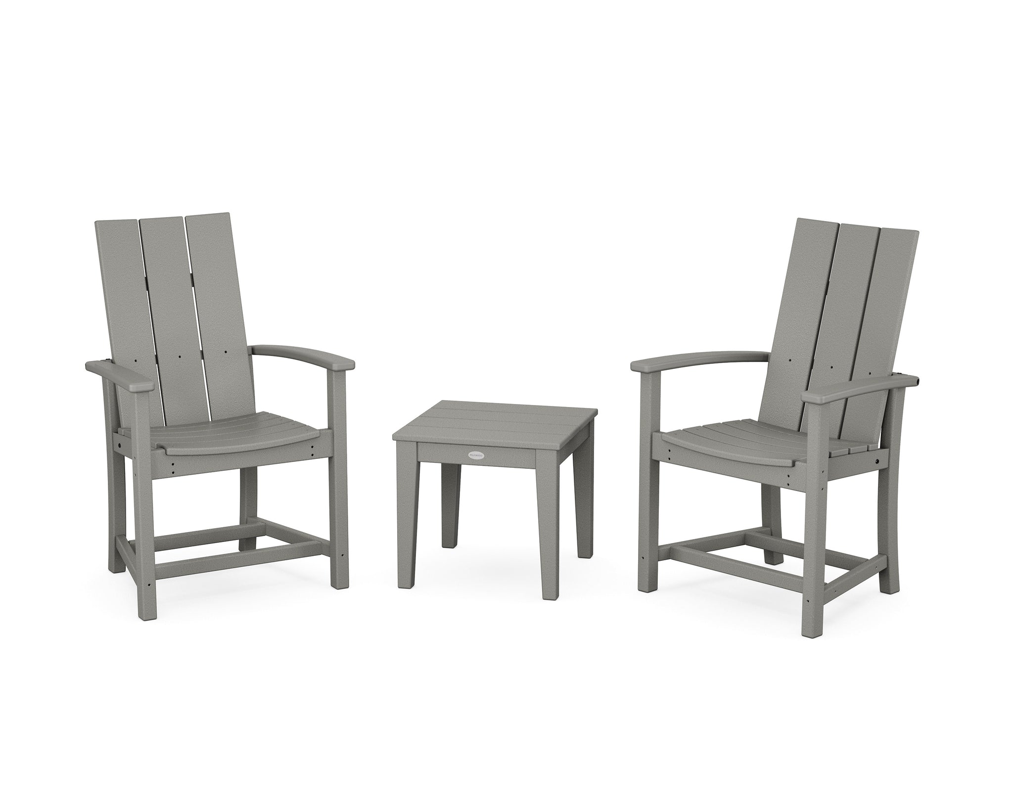 Modern 3-Piece Upright Adirondack Chair Set