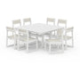 EDGE Sling Side Chair 9-Piece Farmhouse Trestle Dining Set