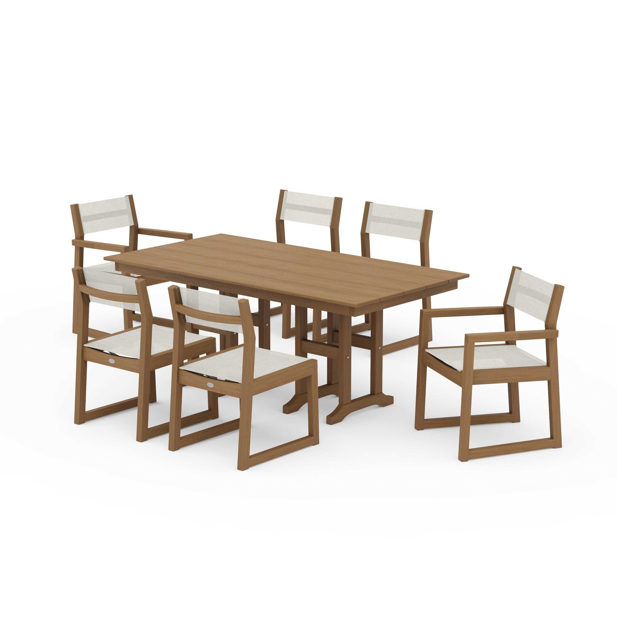 EDGE Sling 7-Piece Farmhouse Dining Set