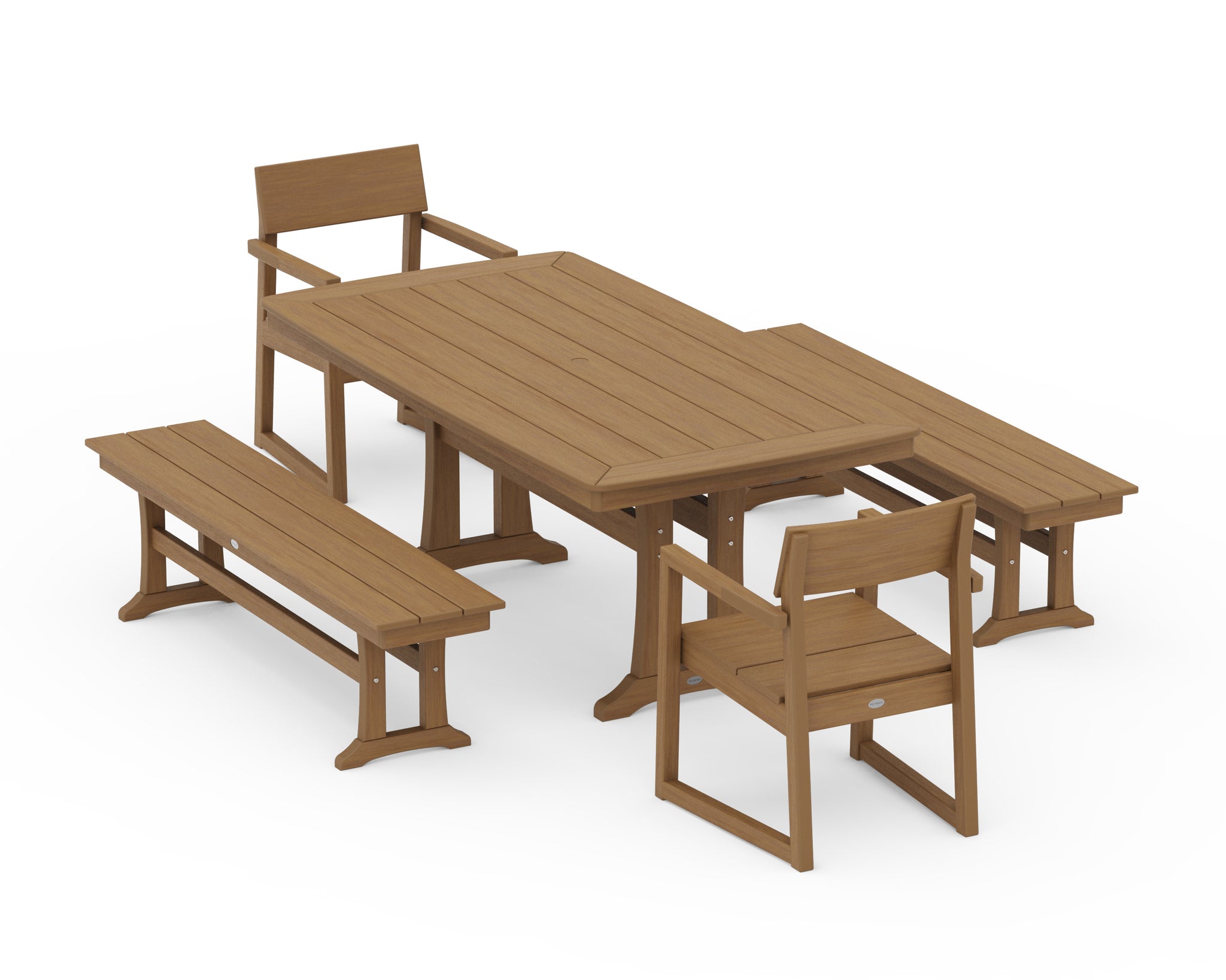 EDGE 5-Piece Dining Set with Trestle Legs