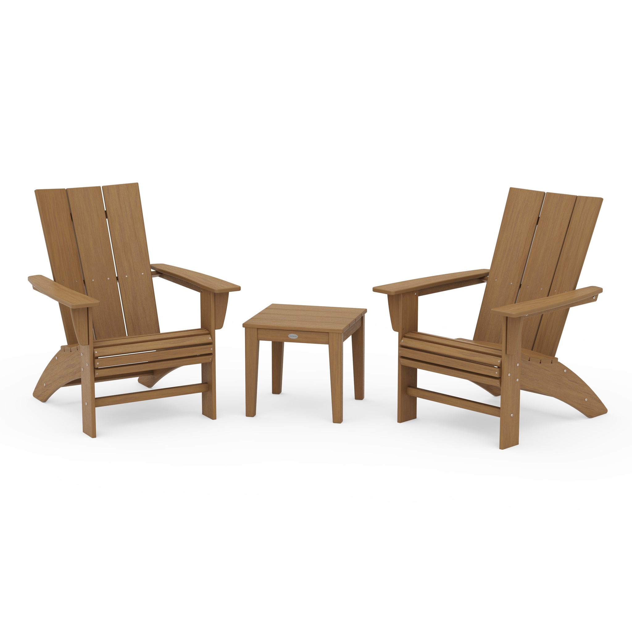 Modern 3-Piece Curveback Adirondack Set