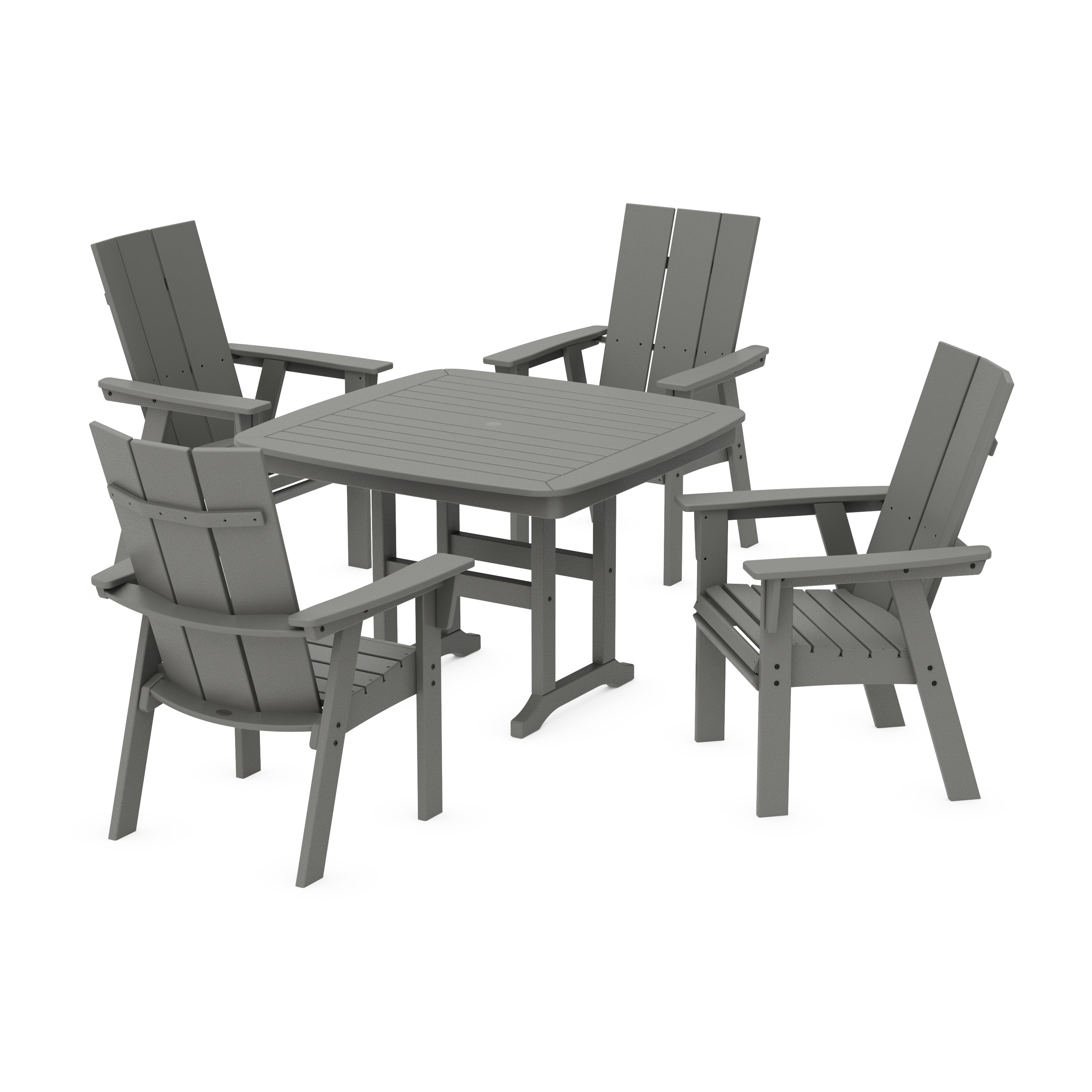 Modern Curveback Adirondack 5-Piece Dining Set