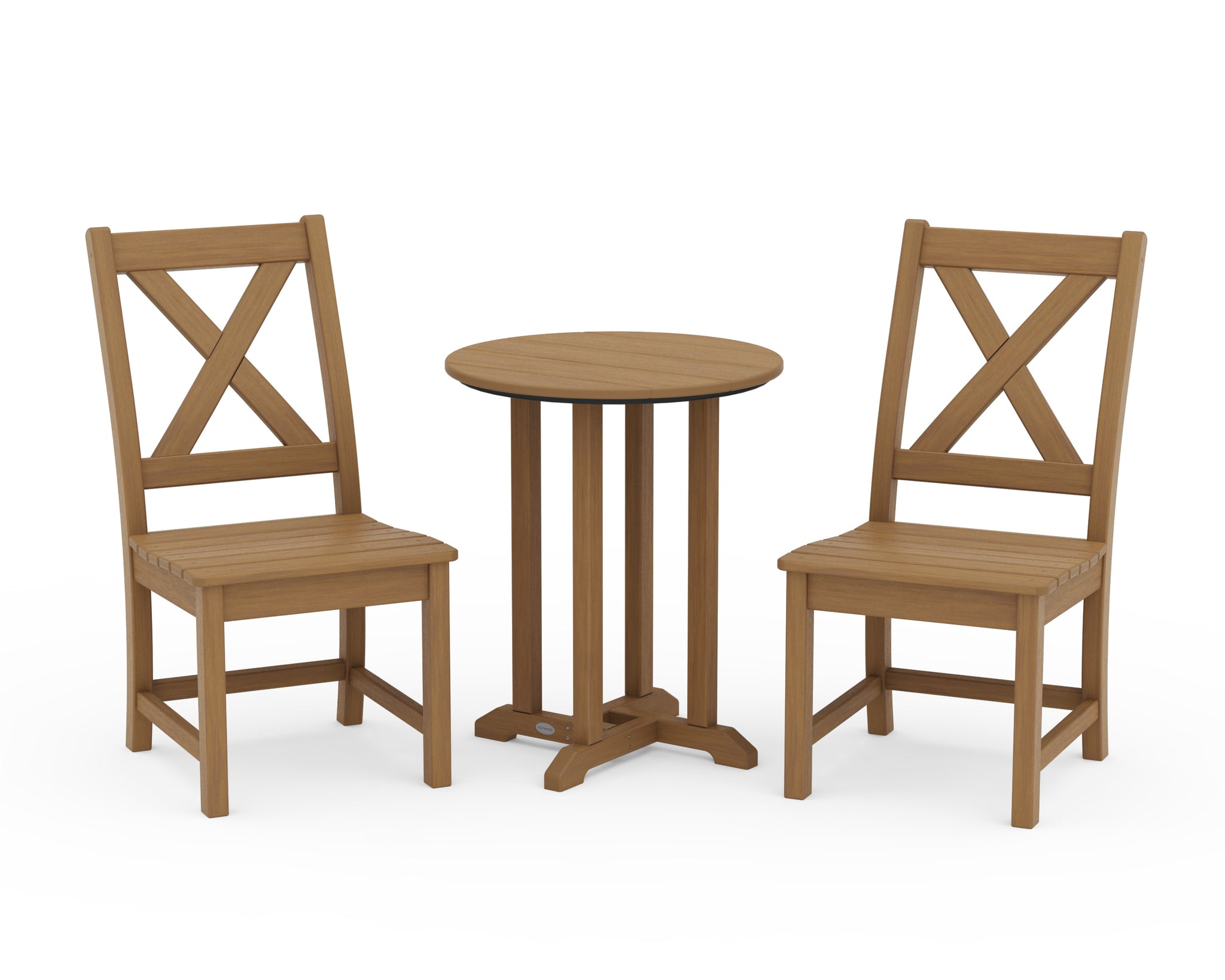 Braxton Side Chair 3-Piece Round Bistro Dining Set