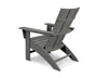 Modern Curveback Adirondack 5-Piece Conversation Set with Fire Pit Table