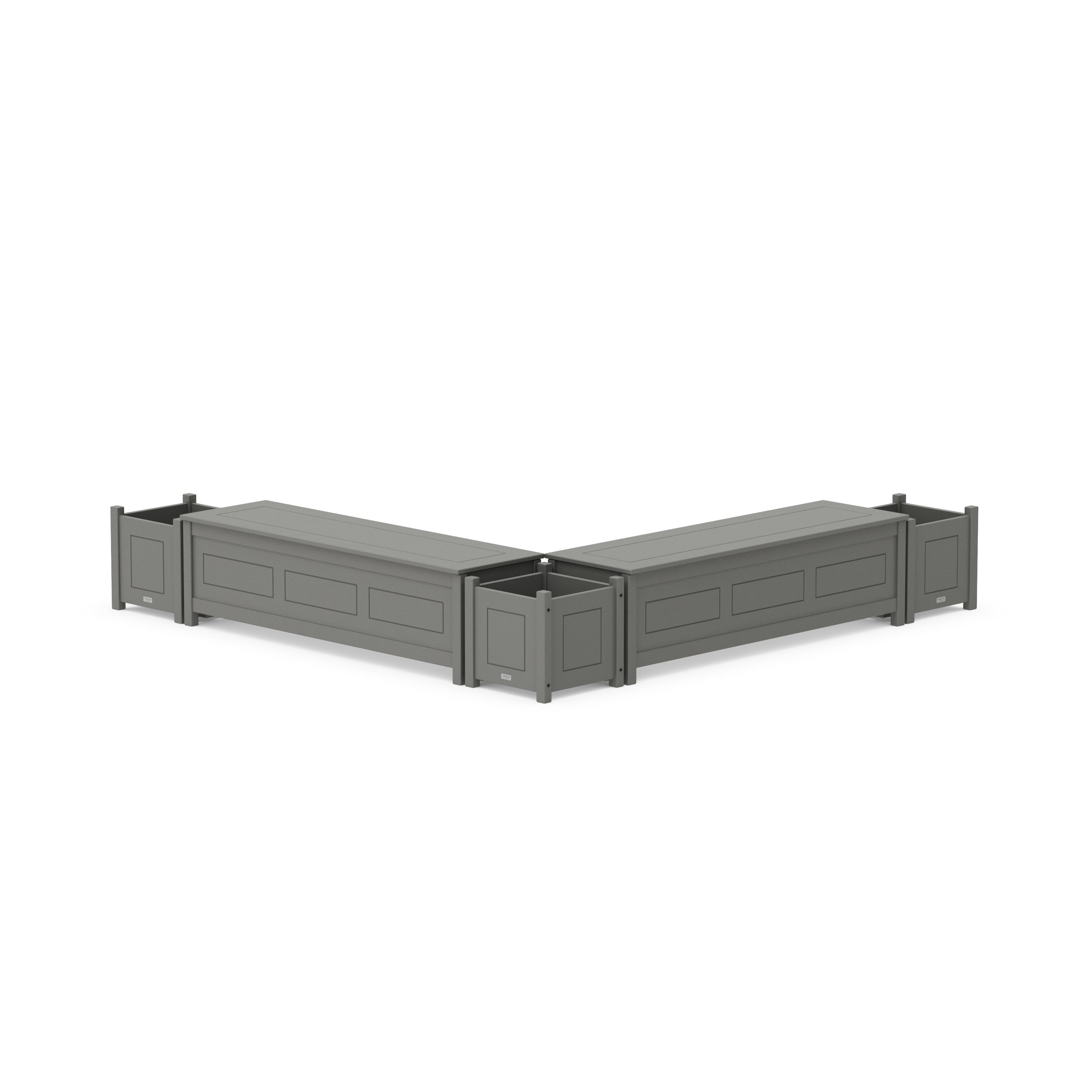 60" Country Living L- Shaped Planter Storage Bench Corner Set