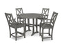 Braxton 5-Piece Nautical Trestle Arm Chair Counter Set
