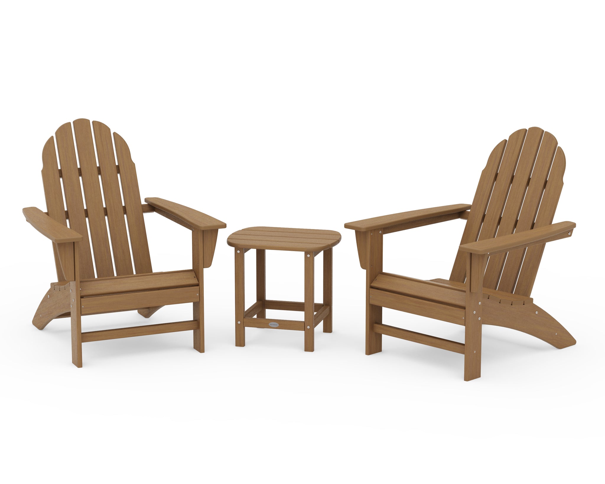 Vineyard 3-Piece Adirondack Set with South Beach 18" Side Table