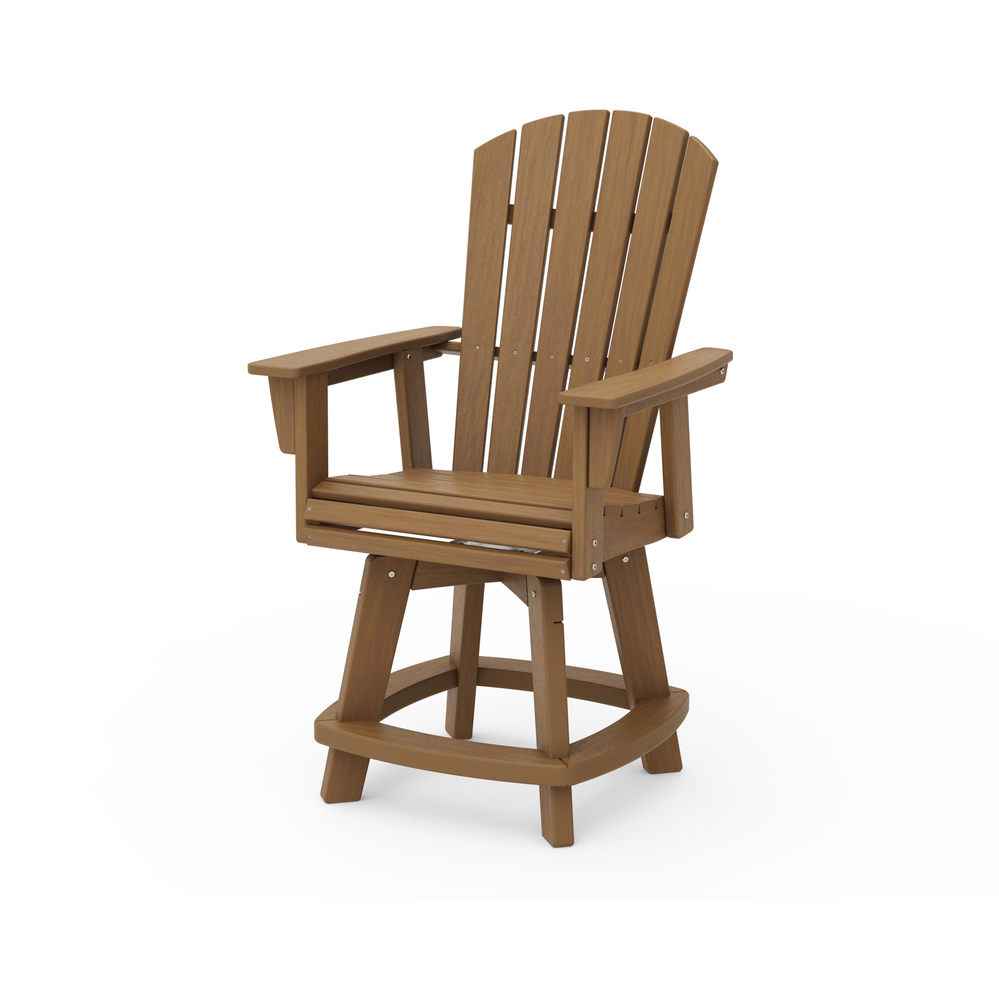 Nautical Curveback Adirondack Swivel Counter Chair