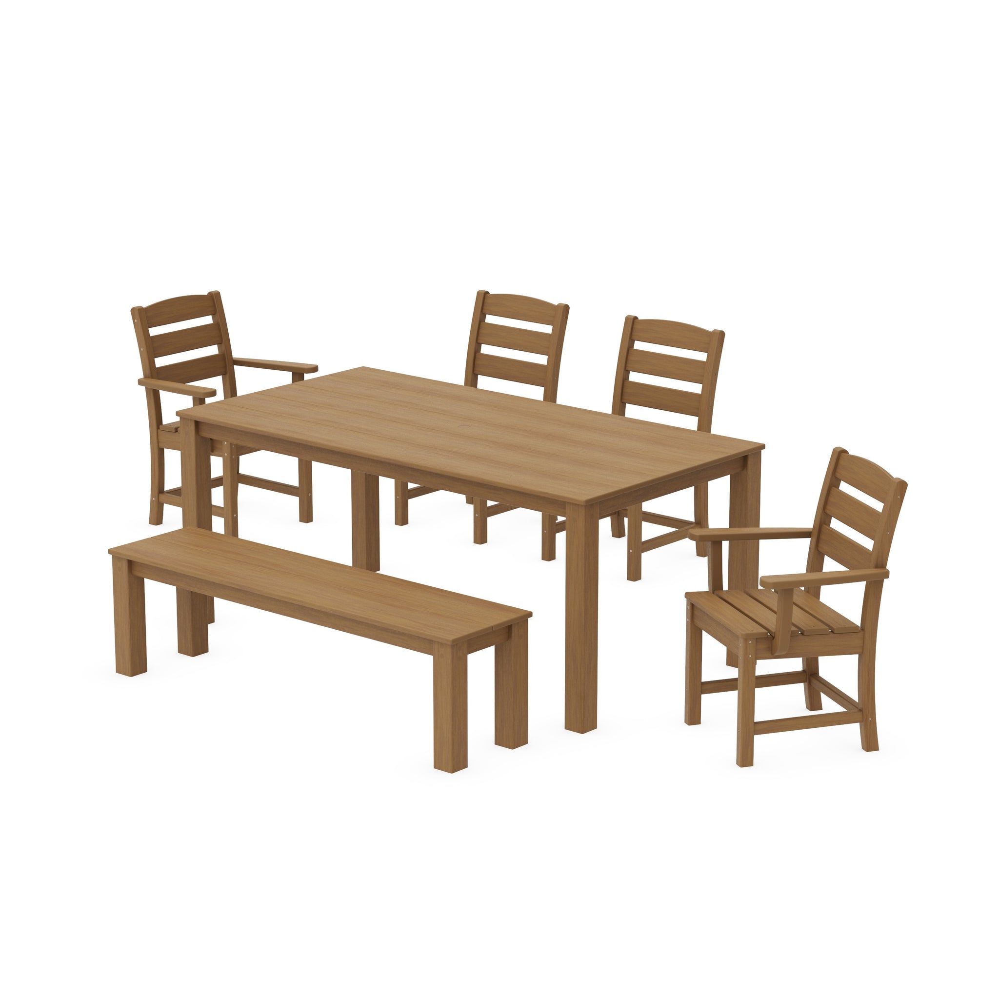 Lakeside 6-Piece Parsons Dining Set with Bench