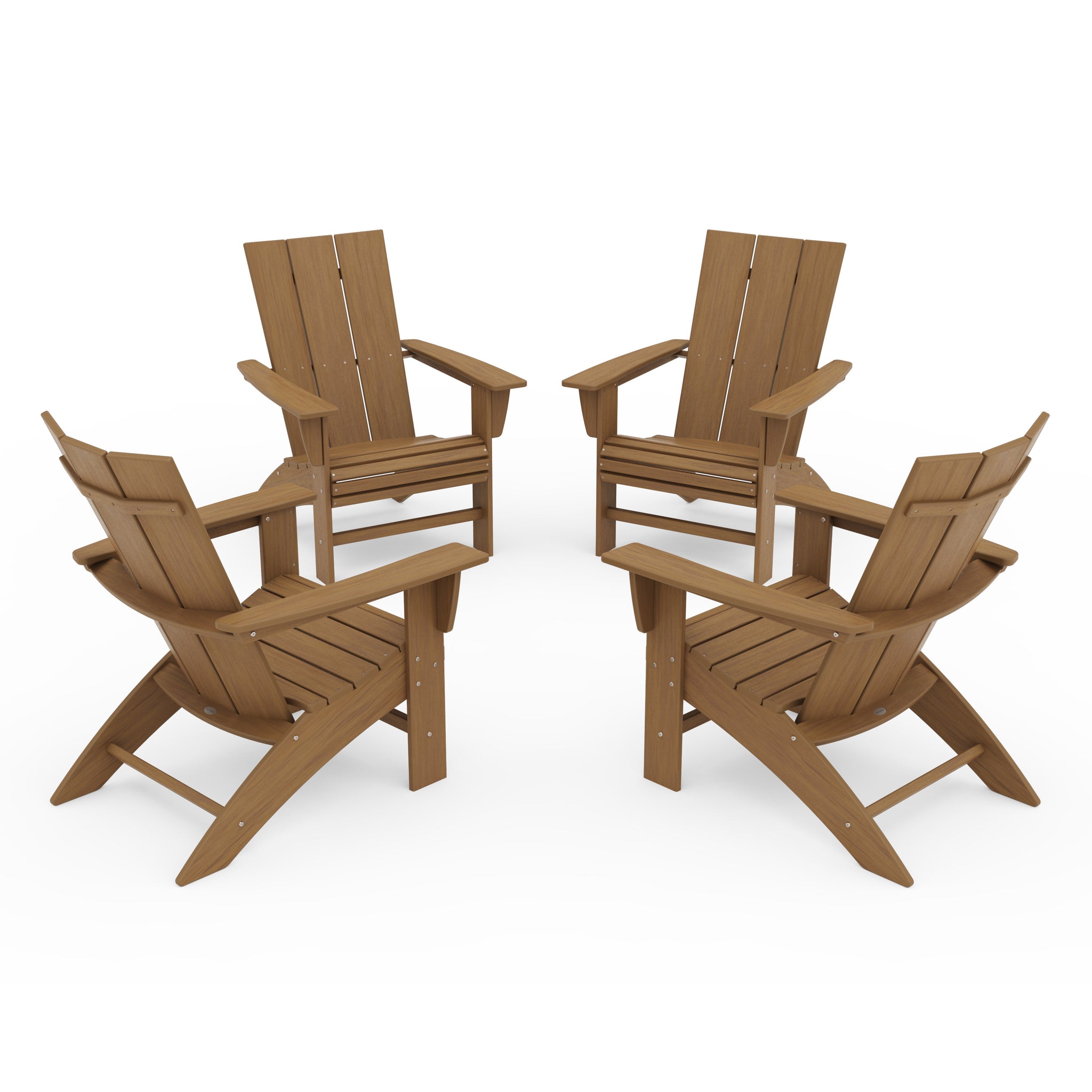 4-Piece Modern Curveback Adirondack Conversation Set