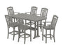 Cottage Arm Chair 7-Piece Bar Set with Trestle Legs
