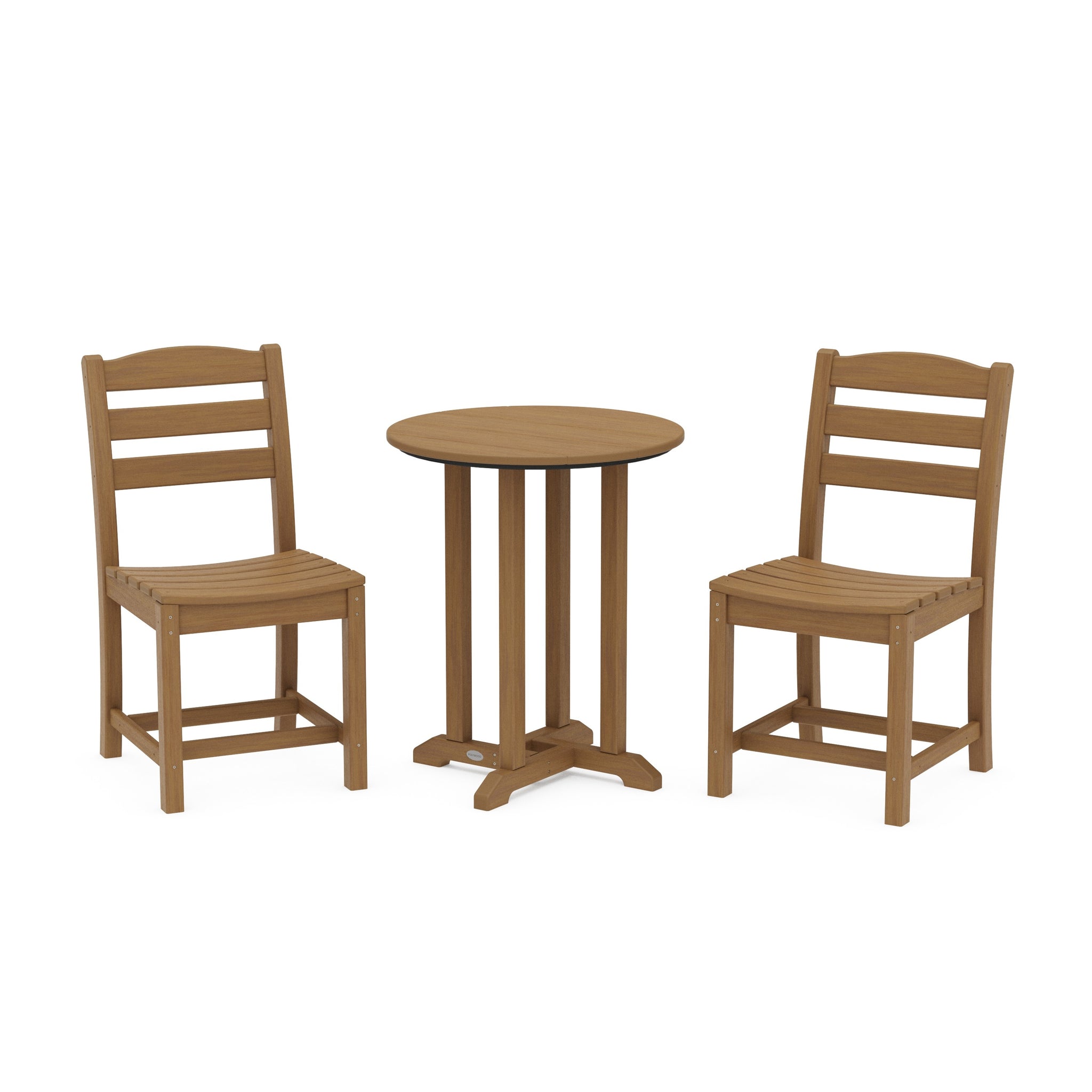 La Casa Café Side Chair 3-Piece Round Bistro Dining Set