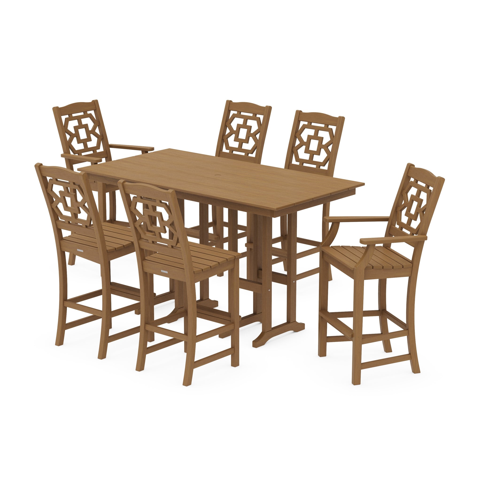 Chinoiserie 7-Piece Farmhouse Bar Set