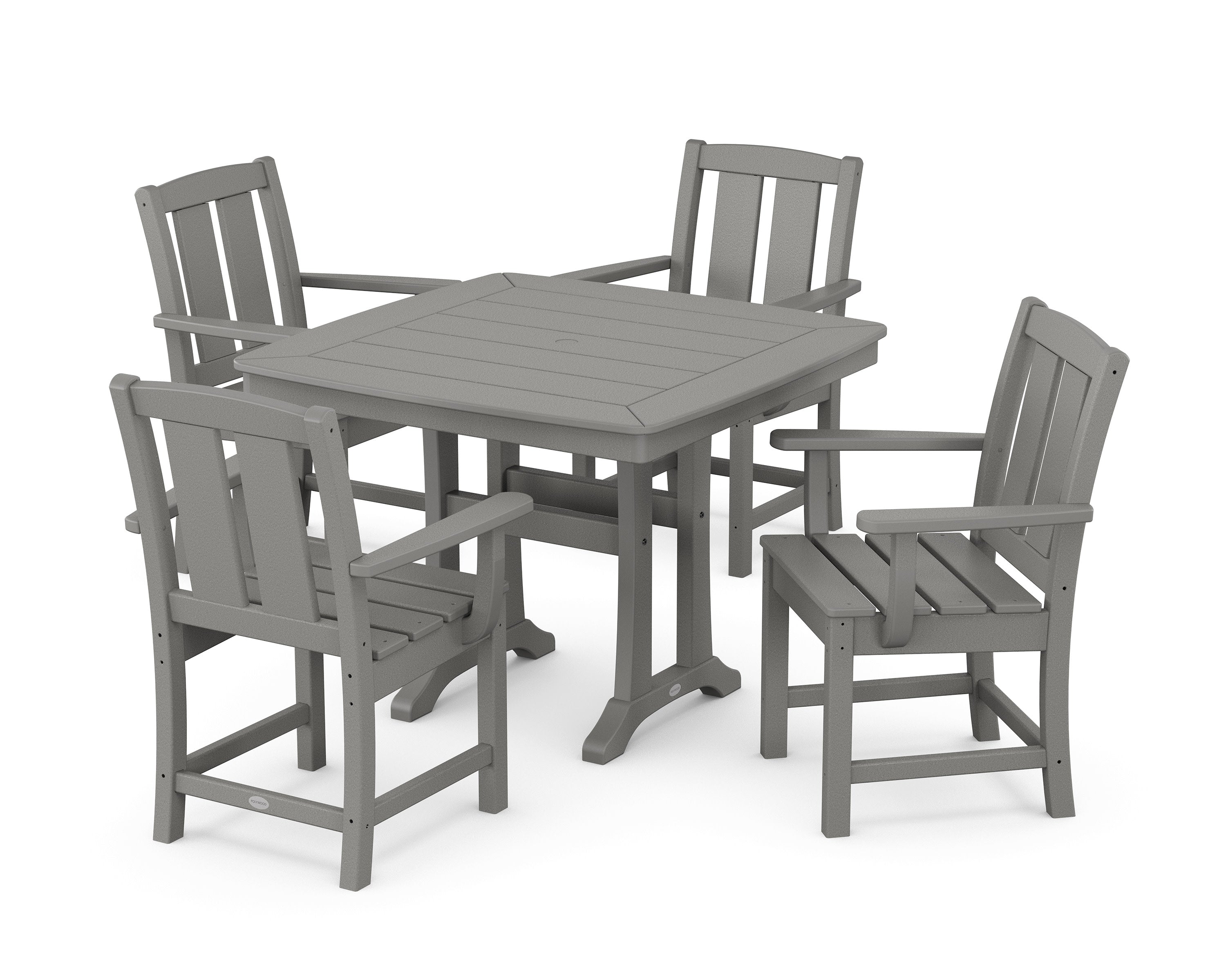 Mission 5-Piece Dining Set with Trestle Legs