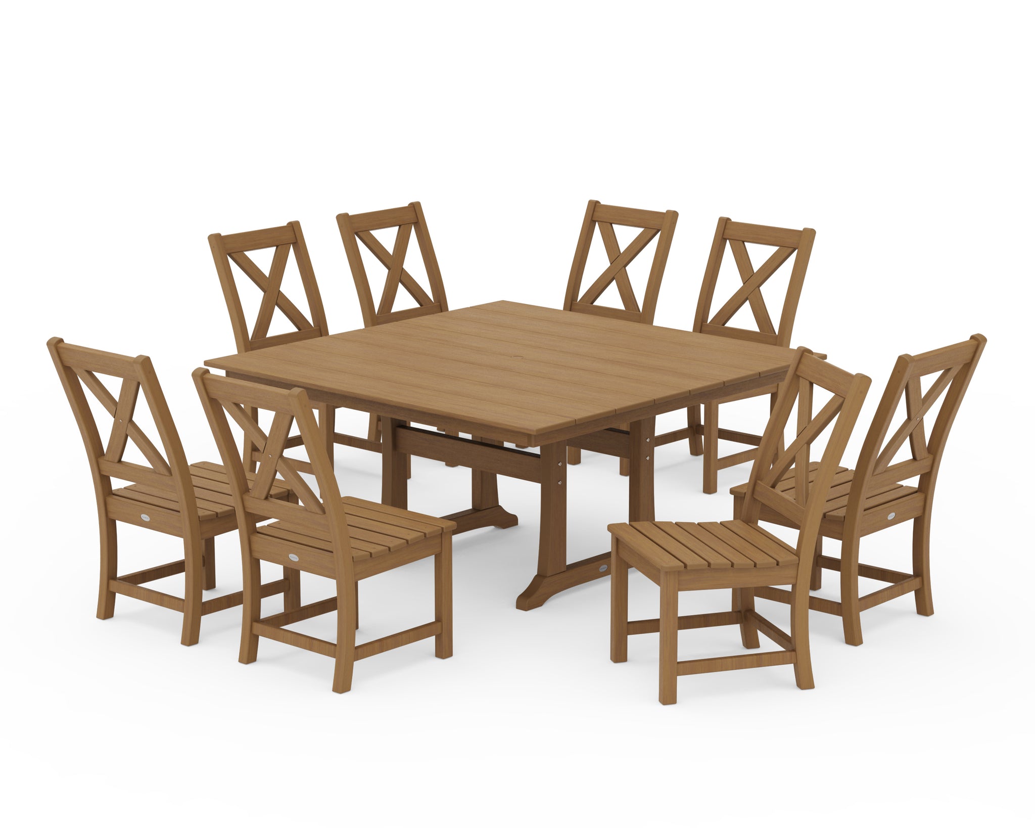 Braxton Side Chair 9-Piece Farmhouse Dining Set