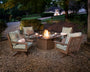 Vineyard 5-Piece Deep Seating Swivel Conversation Set with Fire Pit Table